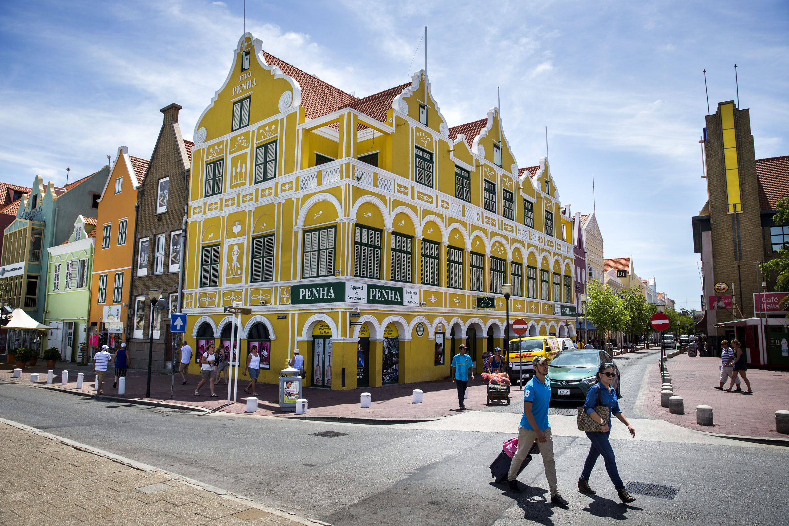 Straatbeeld in Willemstad.