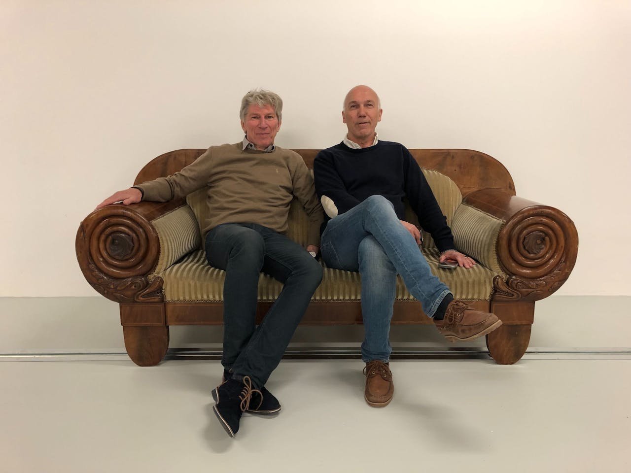 Jeroen Harinck (l) en Arjen Pels Rijcken van MuseumDepotShop.nl
