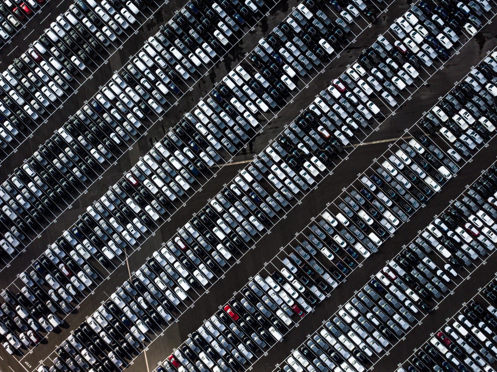 De verkoop van personenauto's in Europa is vorige maand gehalveerd ten opzichte van een jaar eerder