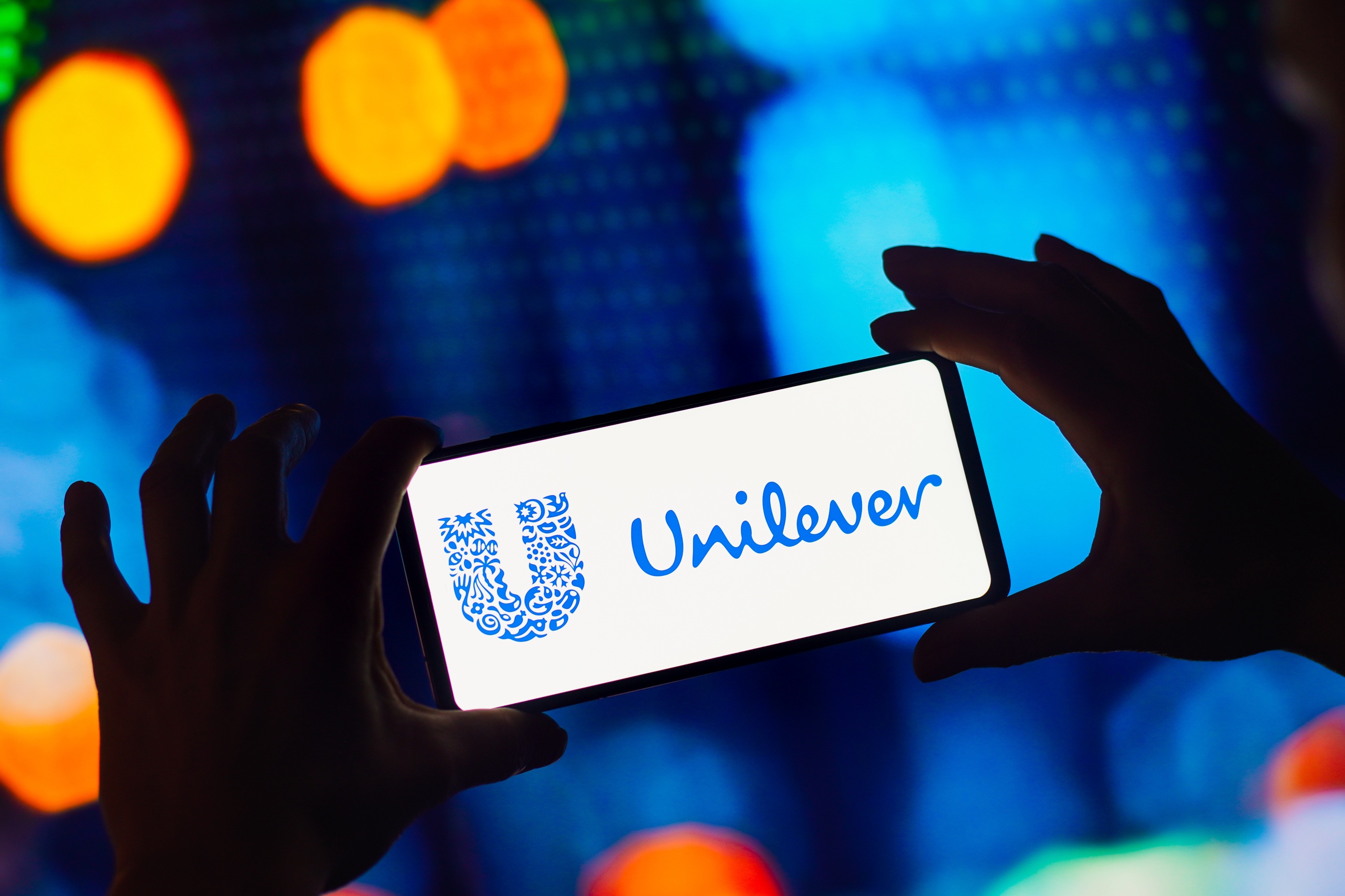 In this photo illustration, the Unilever plc logo is displayed on a smartphone screen. (Photo by Rafael Henrique / SOPA Images/Sipa USA)