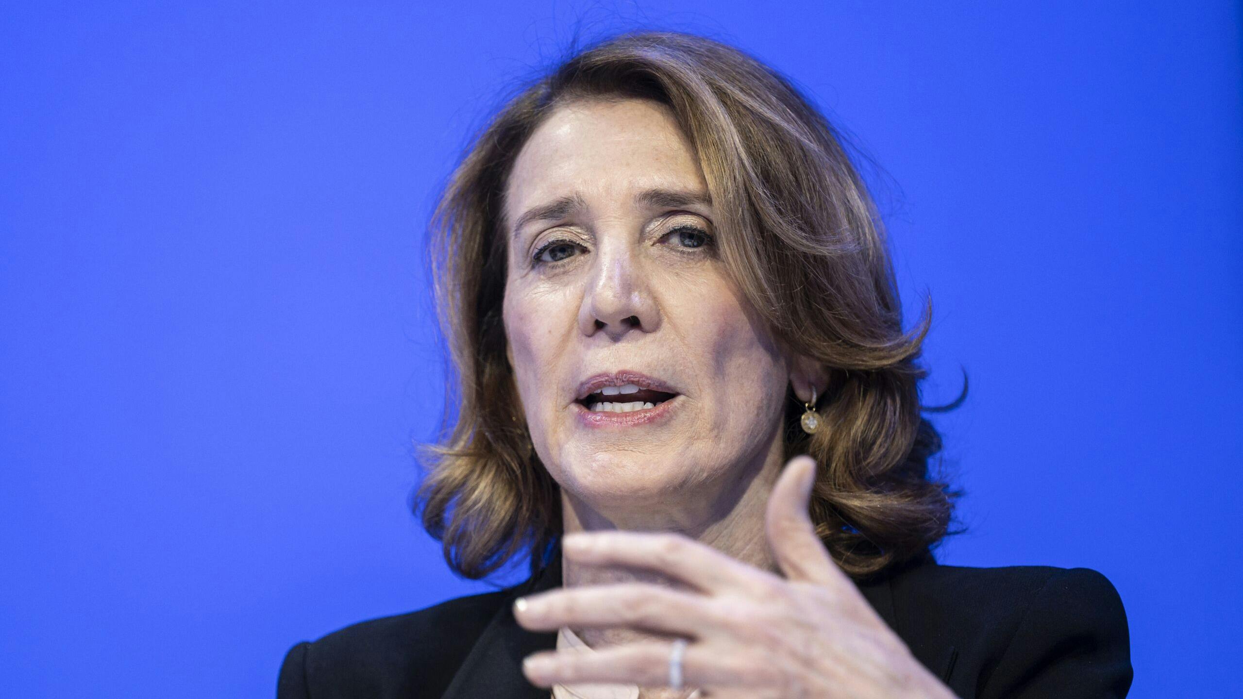 CFO en vicepresident Ruth Porat van Google op het WEF te Davos