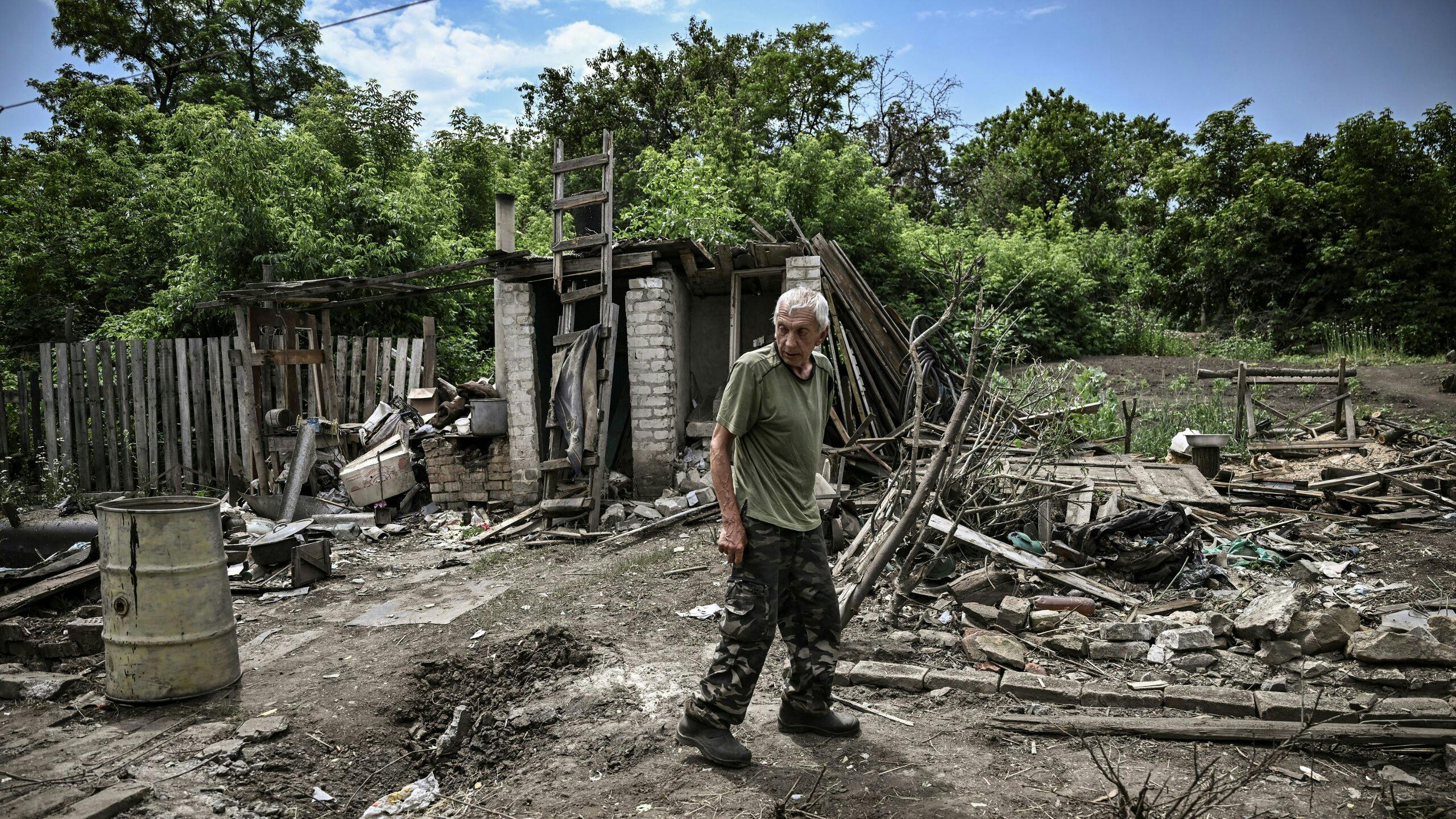 Verwoest gedeelte van de Oekraïense stad Severodonetsk.