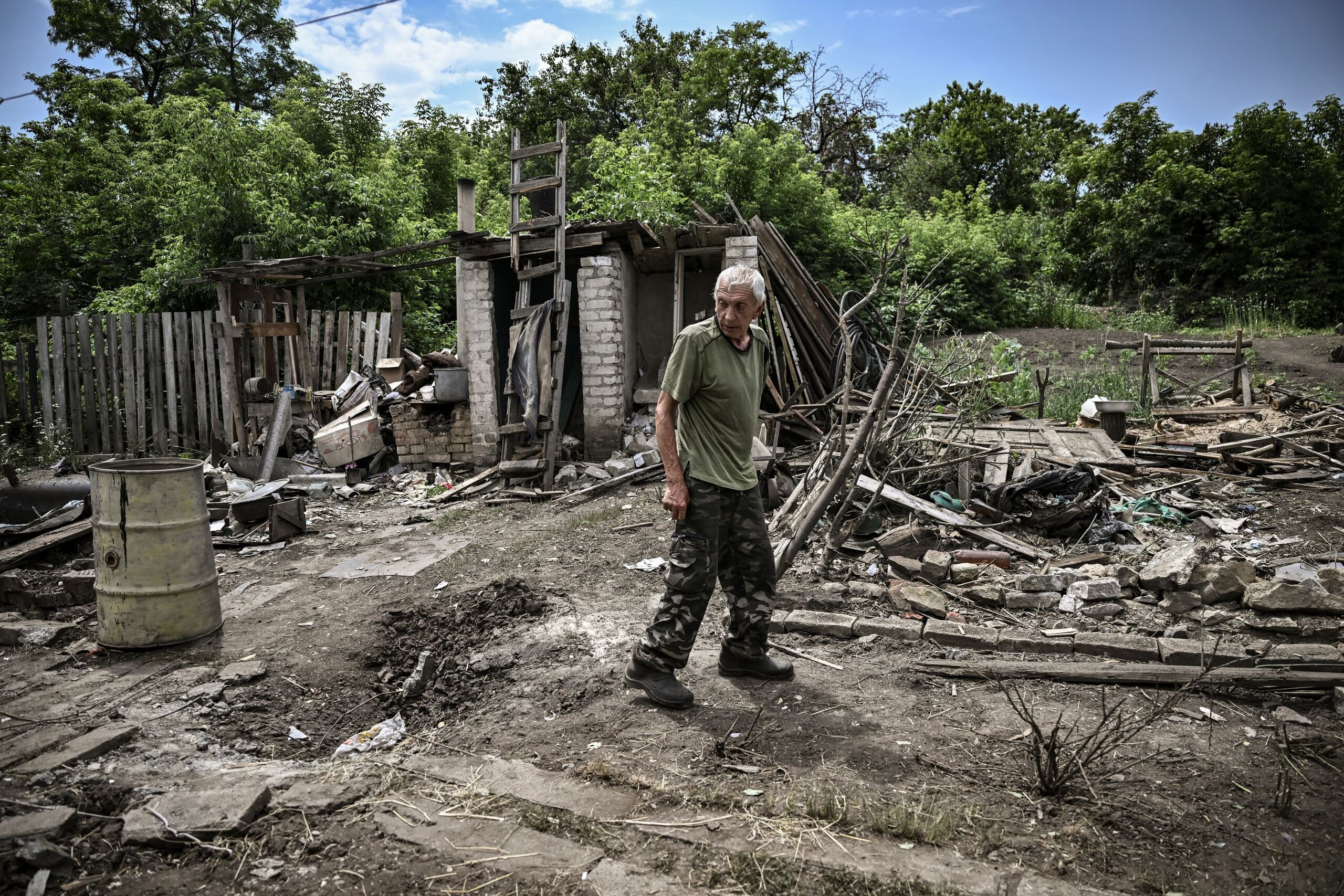 Verwoest gedeelte van de Oekraïense stad Severodonetsk.