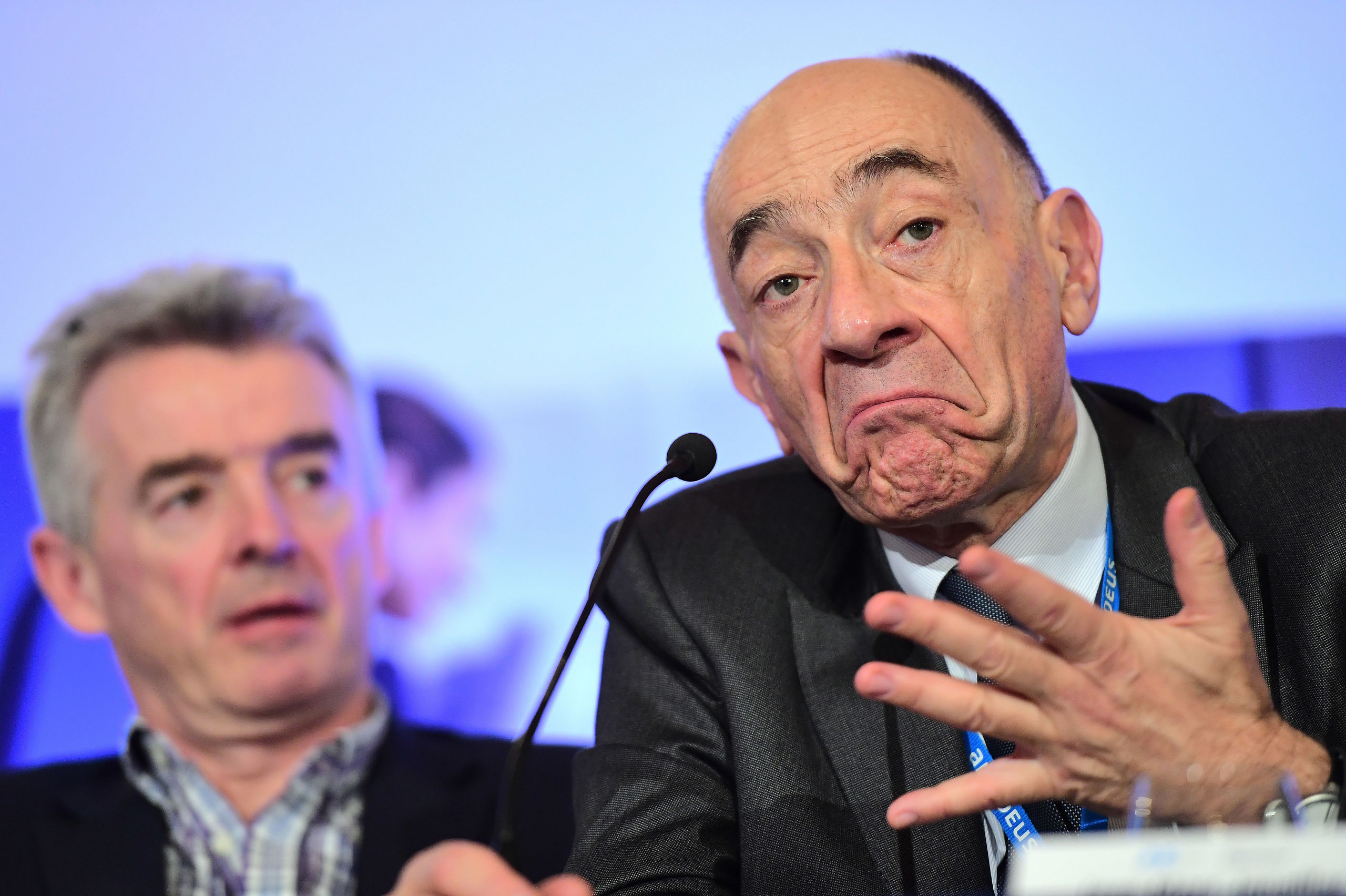 Air France-KLM CEO Jean-Marc Janaillac en Ryanair CEO Michael O'Leary