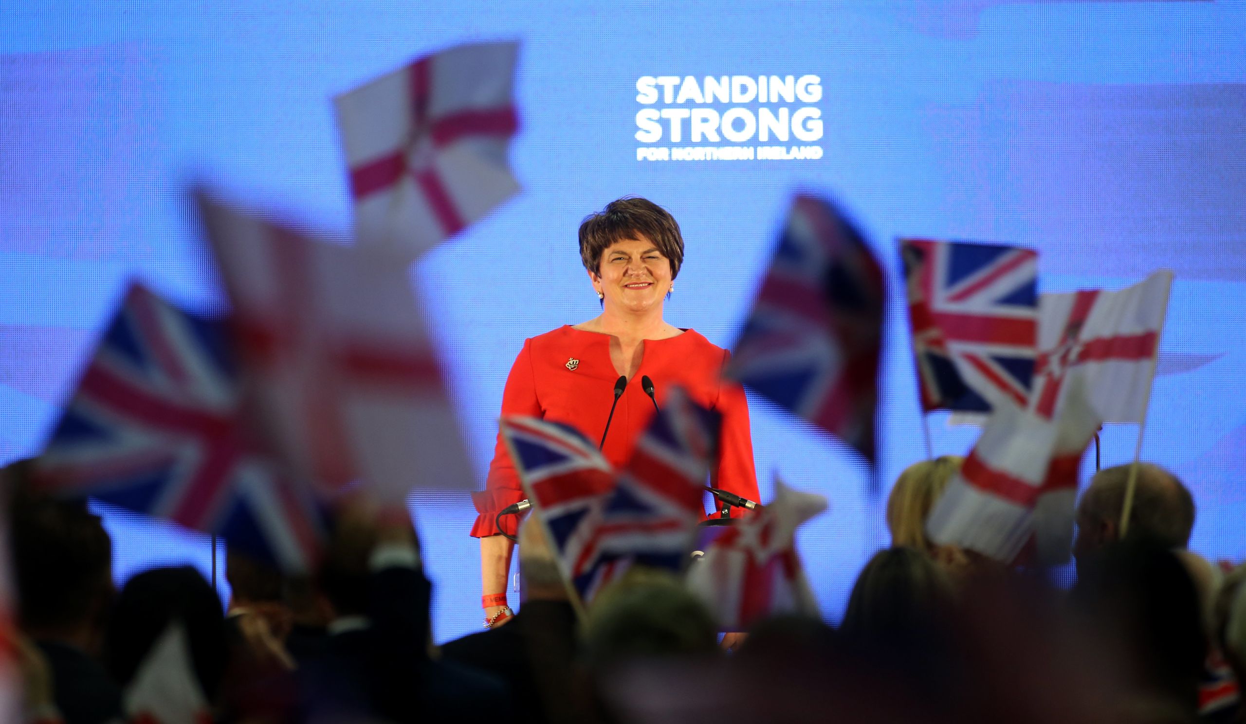 Arlene Foster van de Northern Ireland's Democratic Unionist Party (DUP).