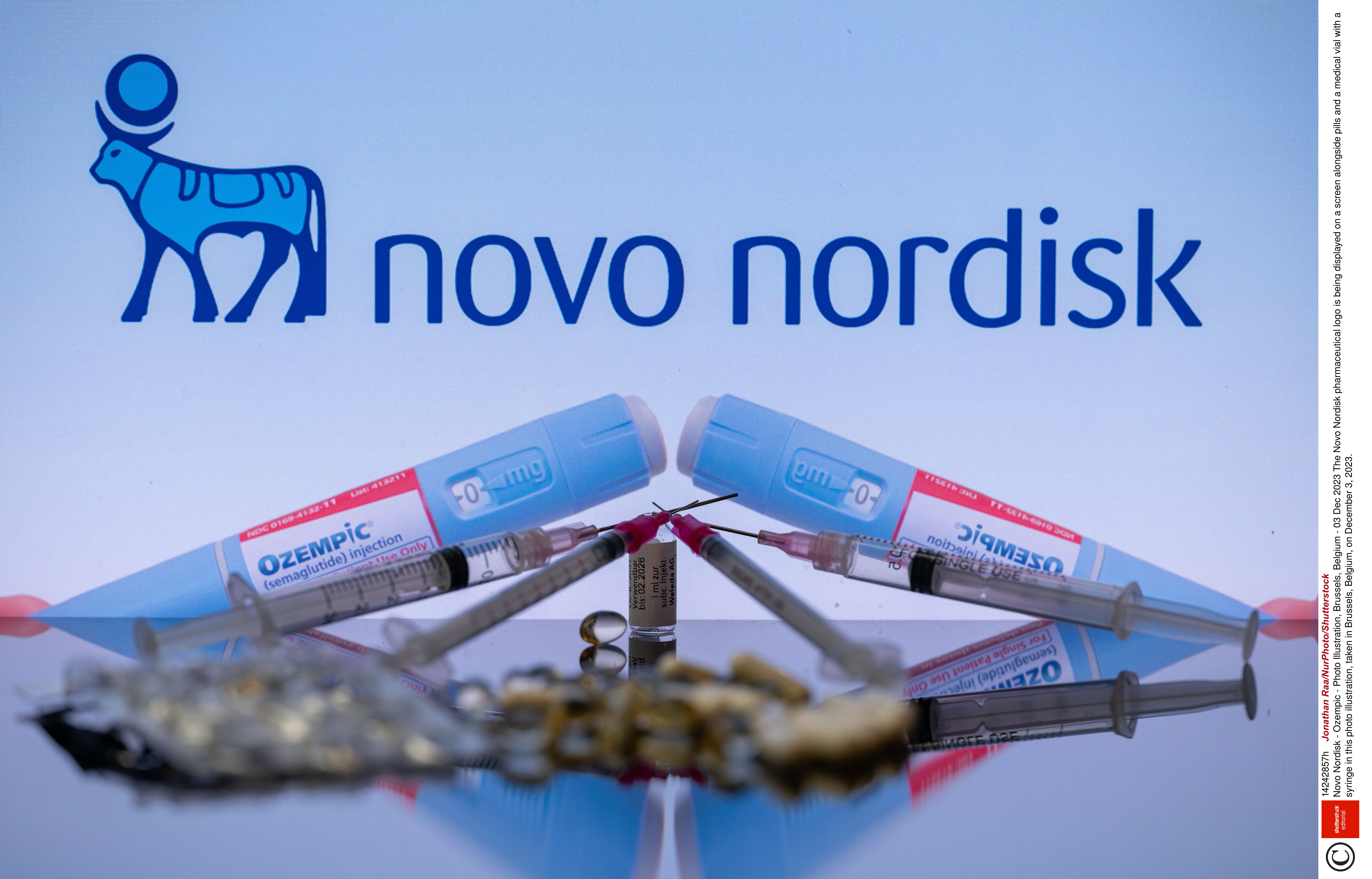L'azienda farmaceutica danese Novo Nordisk intende investire 1 miliardo di euro in aziende biotecnologiche che conducono ricerche sulle malattie legate al sovrappeso.  Il gruppo spera di mantenere la propria leadership nel mercato in rapida crescita dei prodotti dimagranti.  (Jonathan Ra/NoorPhoto/Shutterstock)