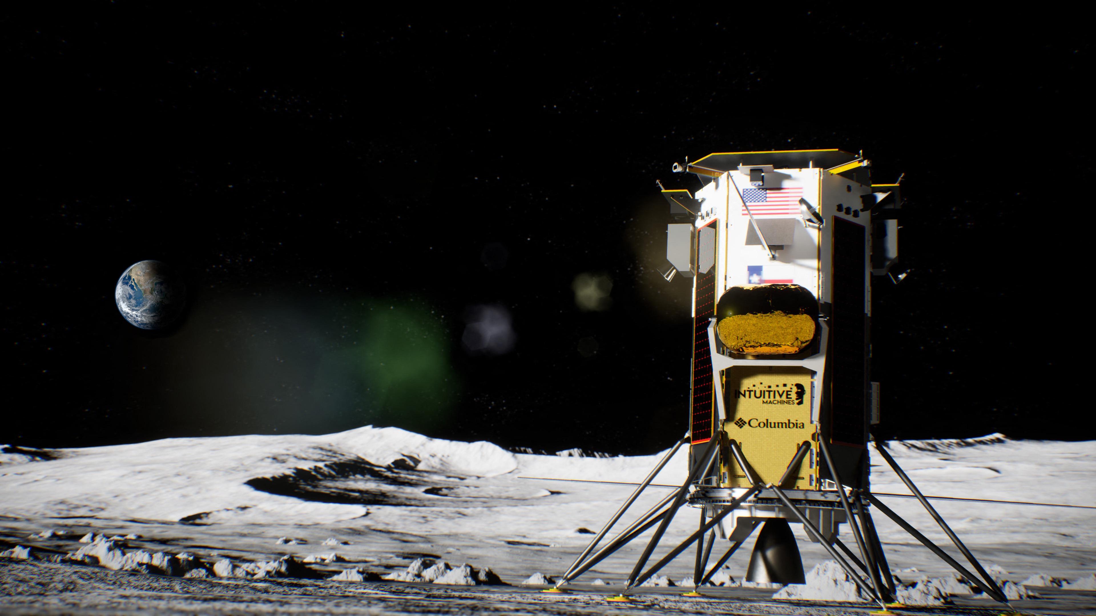 A picture of what the probe looks like on the moon's surface.  Maybe according to the first photos later today.