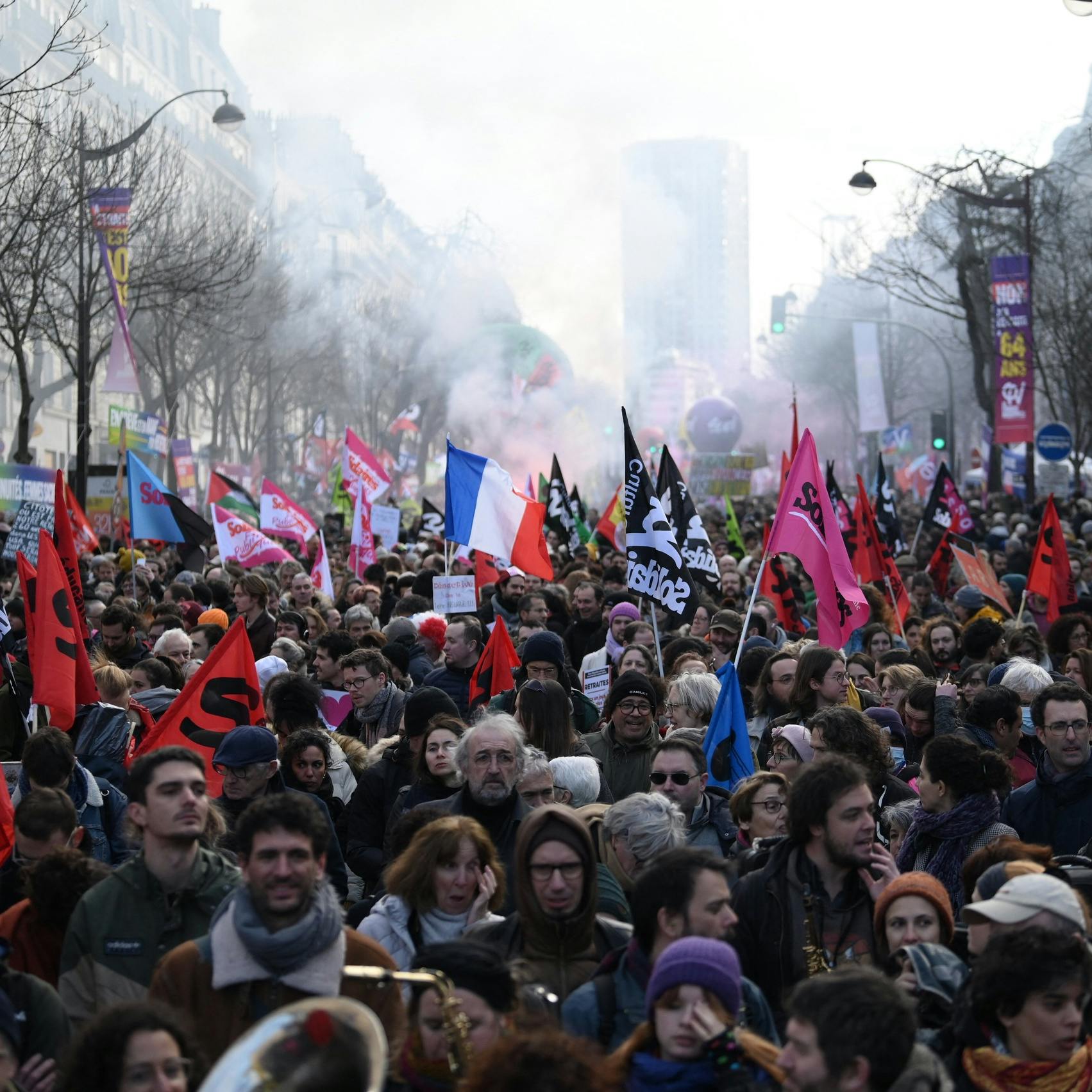 Weer fors Frans protest tegen pensioenhervorming
