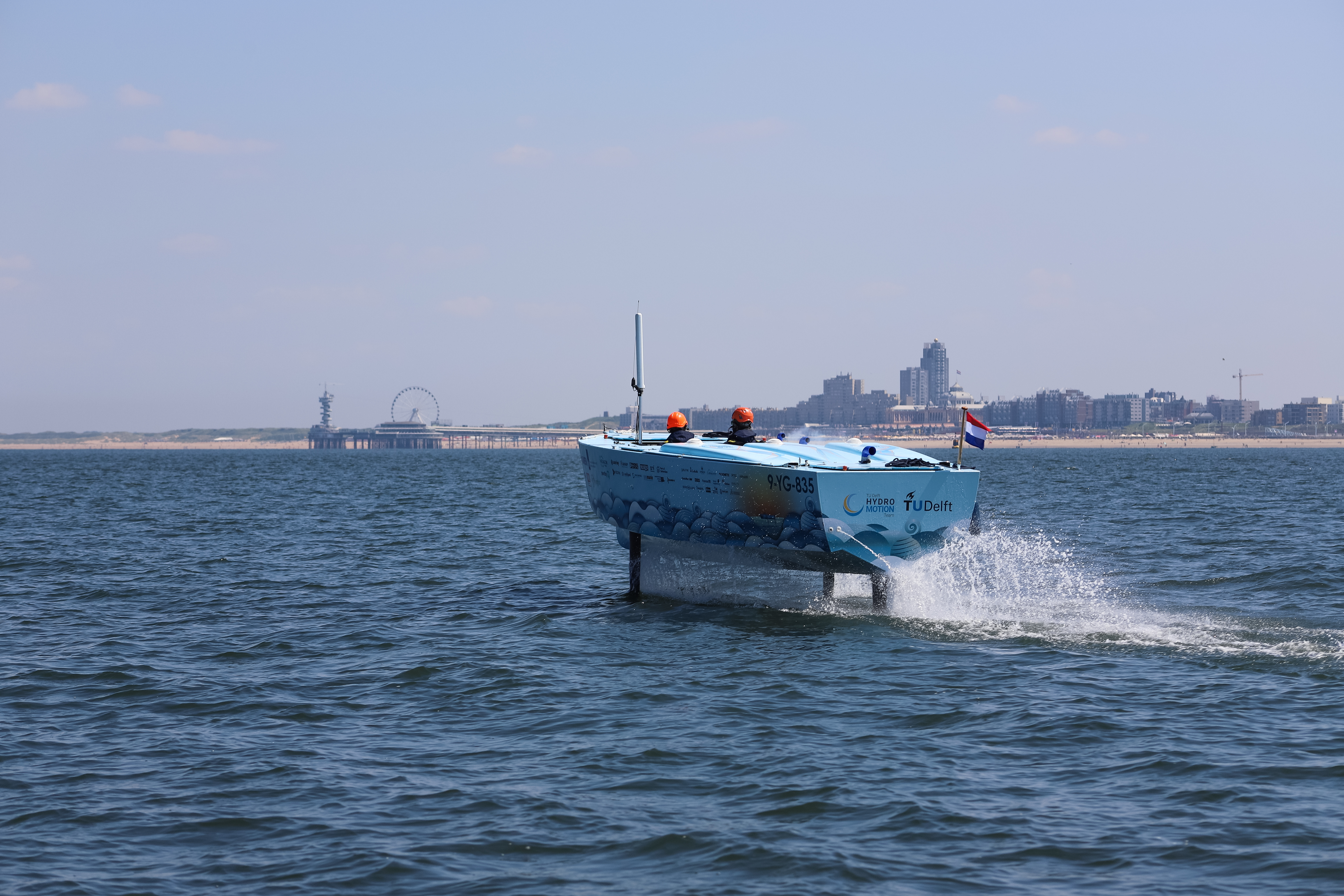 De waterstofboot van het Hydro Motion Team.  Foto: TU Delft Hydro Motion Team