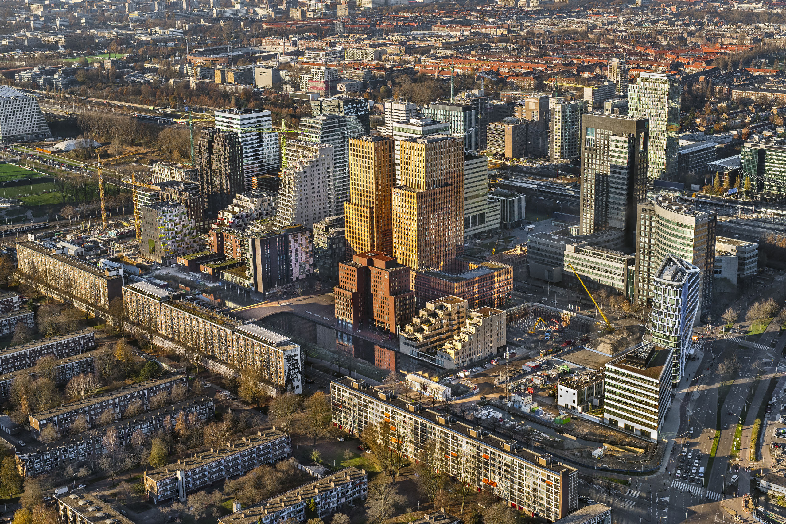 De Zuidas in Amsterdam Zuid.