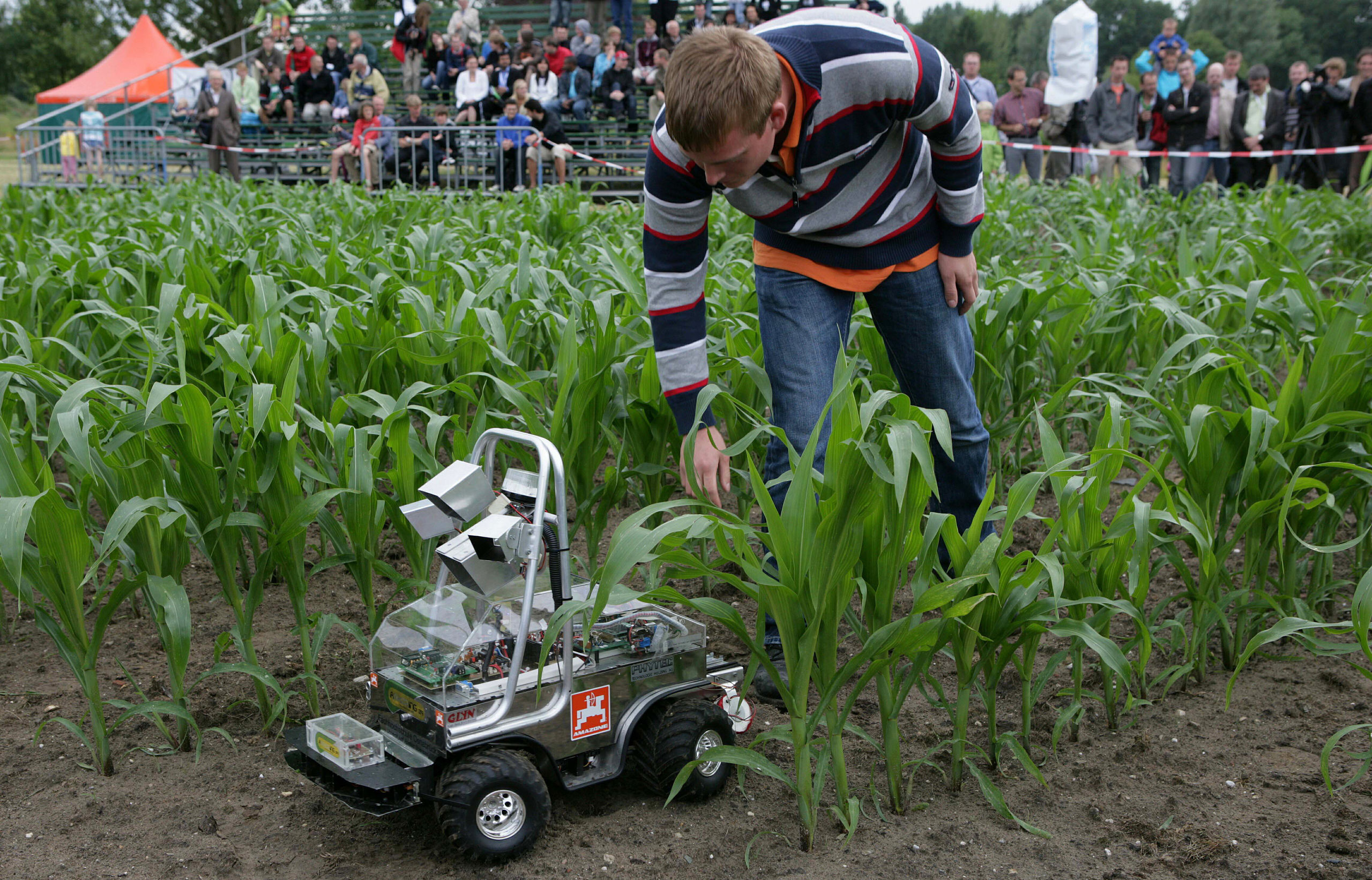 Een landbouwrobot in coronatijd