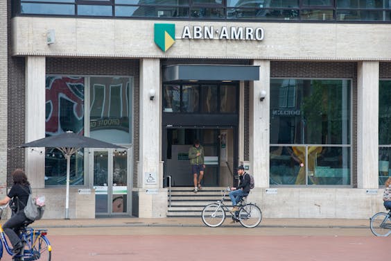 De ABN Amro bank in Groningen.