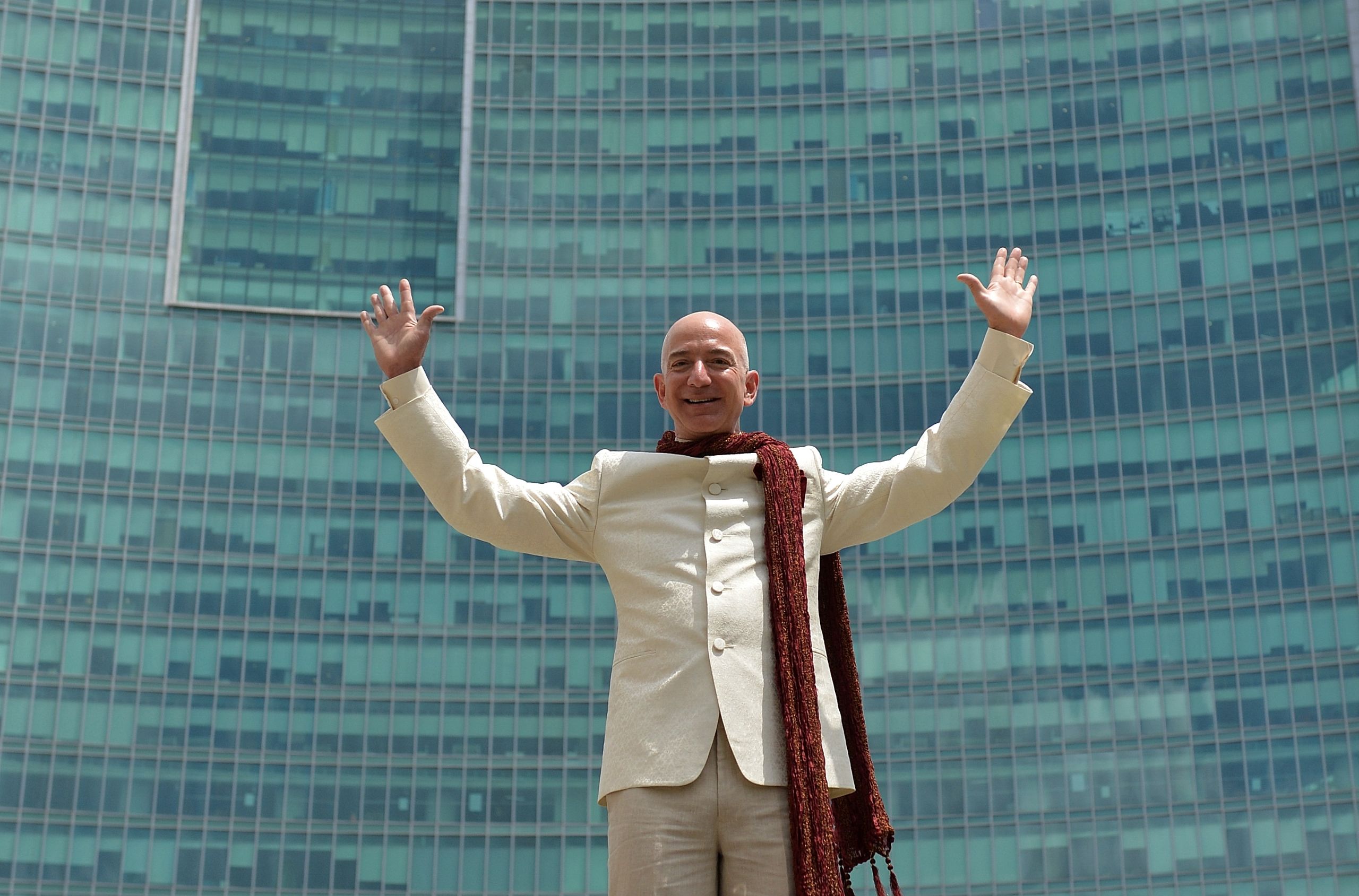 Jeff Bezos, oprichter van Amazon en de rijkste man ter wereld.