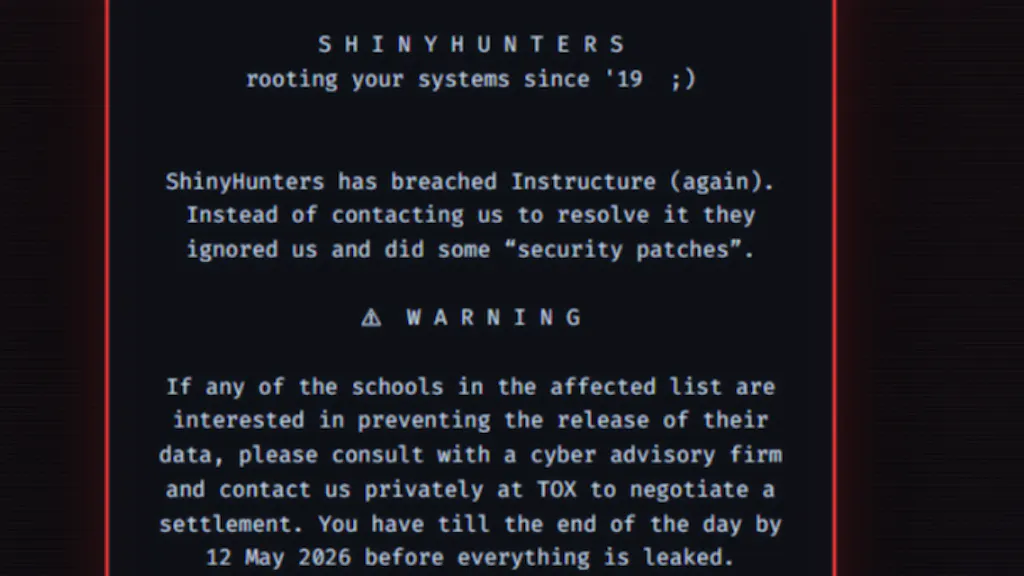 Image for the article: Hackers Shinyhunters nemen sites van universiteiten over na aanval
