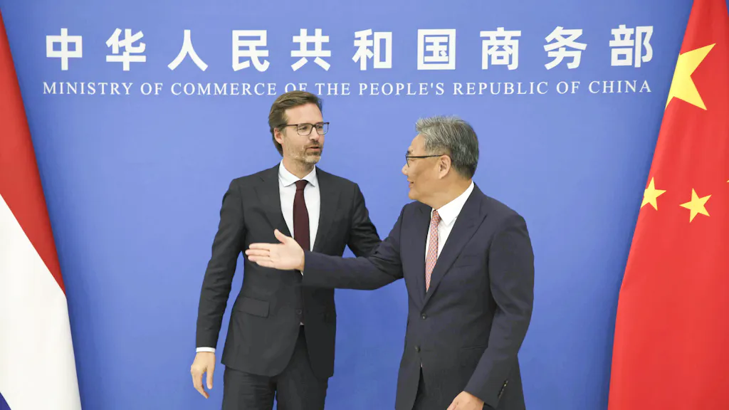 Image for the article: Handelsminister Sjoerdsma 'wil punt zetten' achter Chinees-Nederlandse ruzies