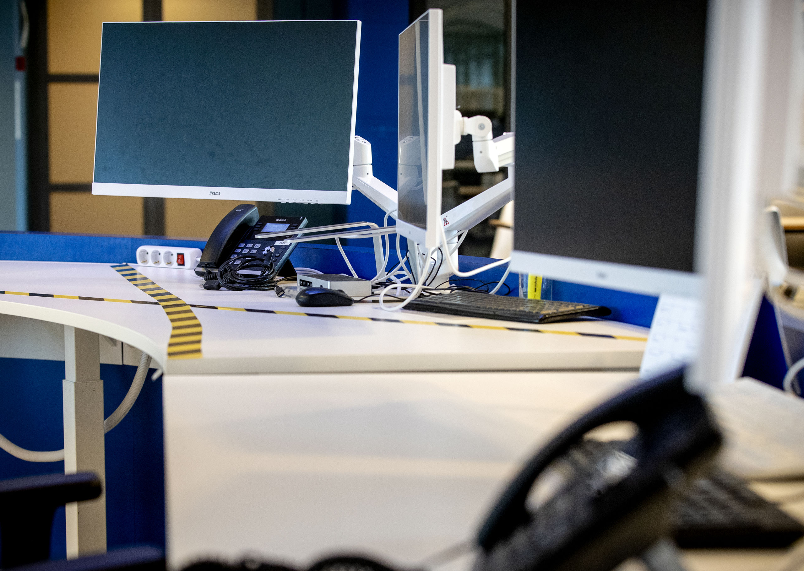 Tape geeft aan dat een werkplek niet meer gebruikt mag worden in het kader van de invoer van een 1,5 metereconomie.