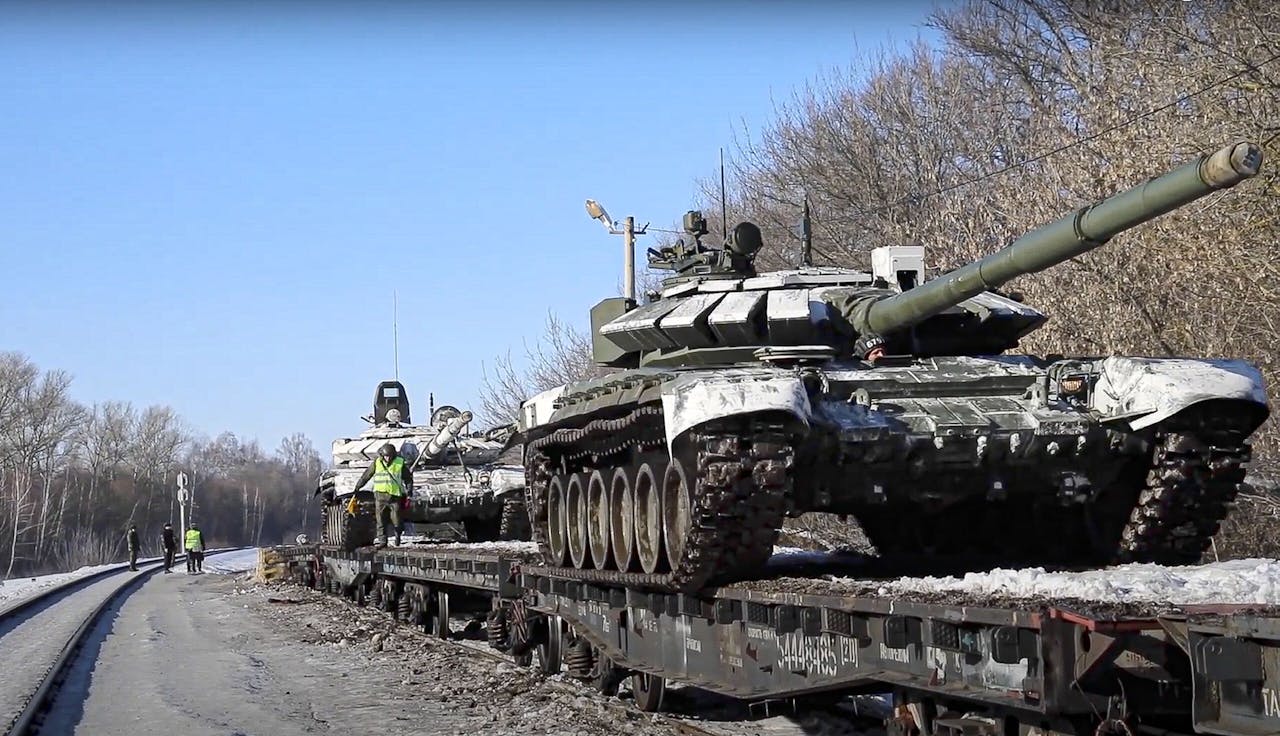 Still uit de video van het Russische ministerie van Defensie