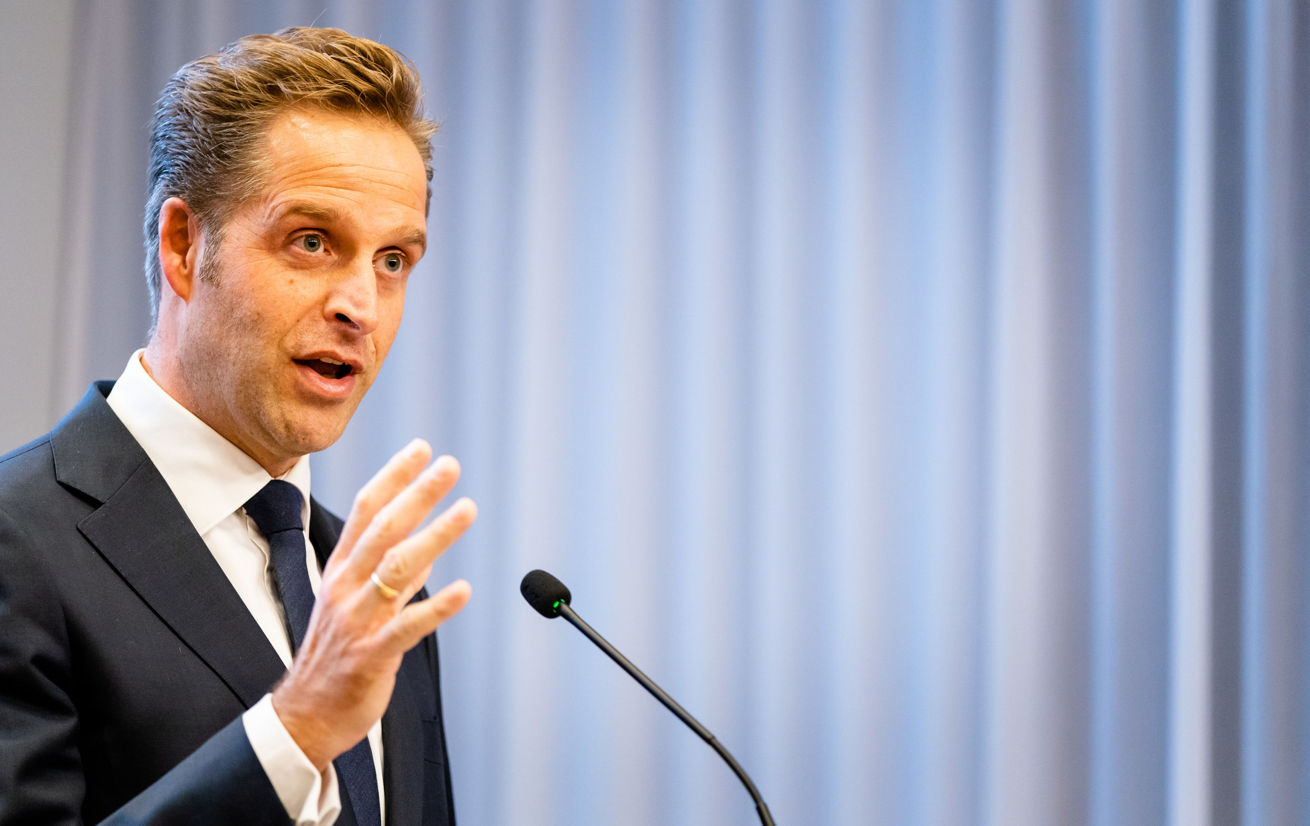 Minister Hugo de Jonge van Volksgezondheid, Welzijn en Sport