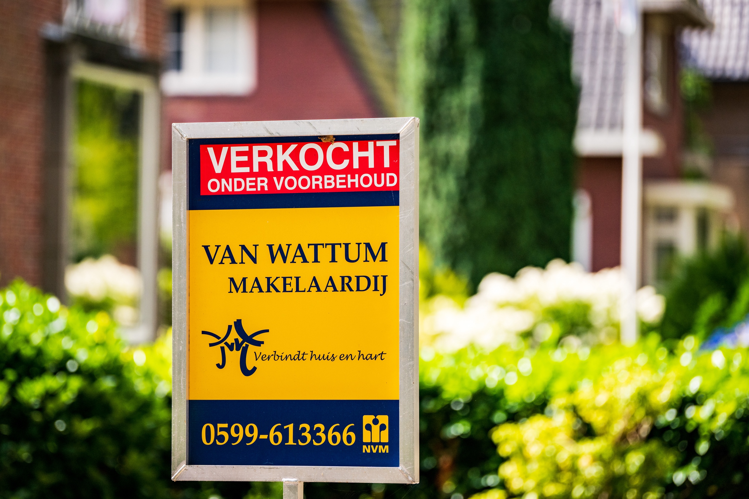 Een woning is verkocht onder voorbehoud. ANP / Hollandse Hoogte / Venema Media