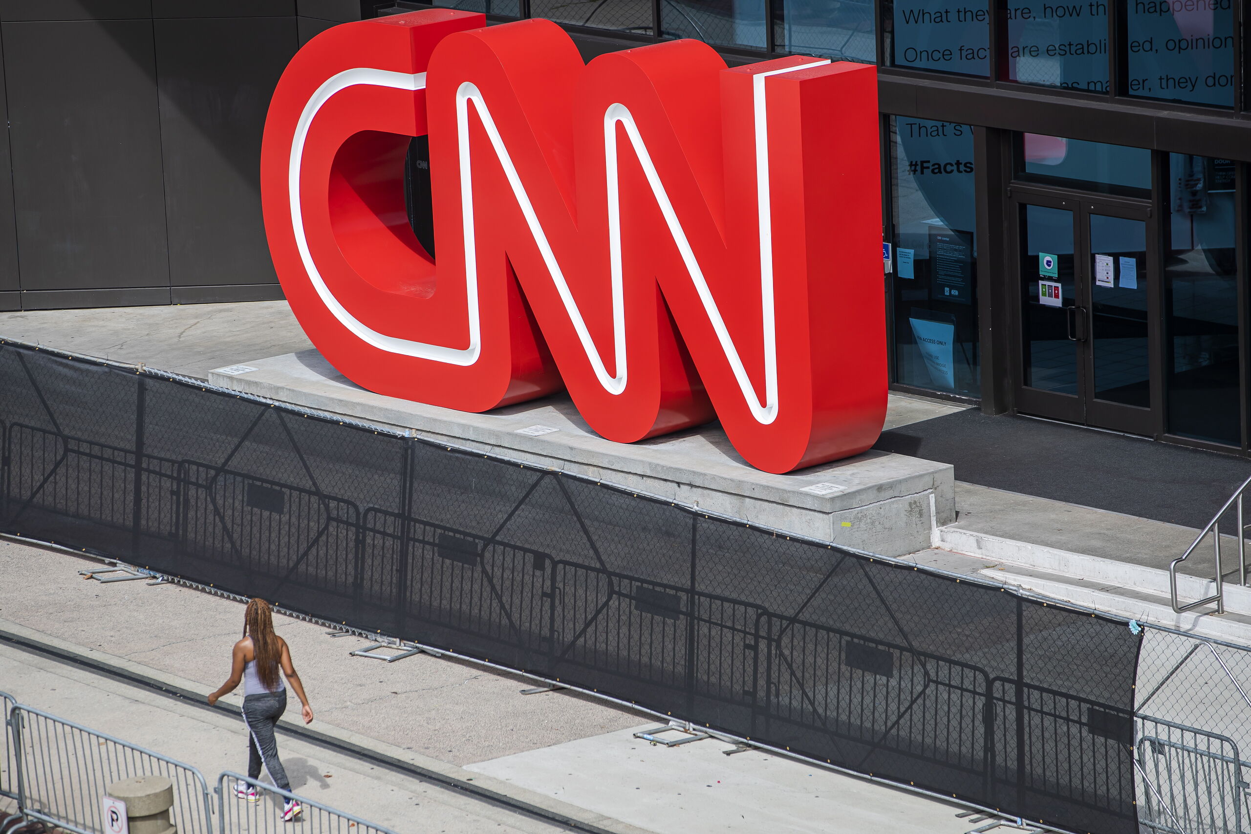 Het ook ietwat pompeuze logo van CNN 