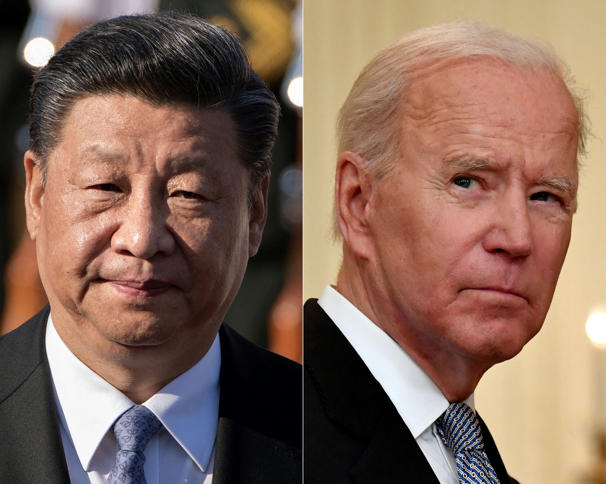 Xi Jinping en Joe Biden.
