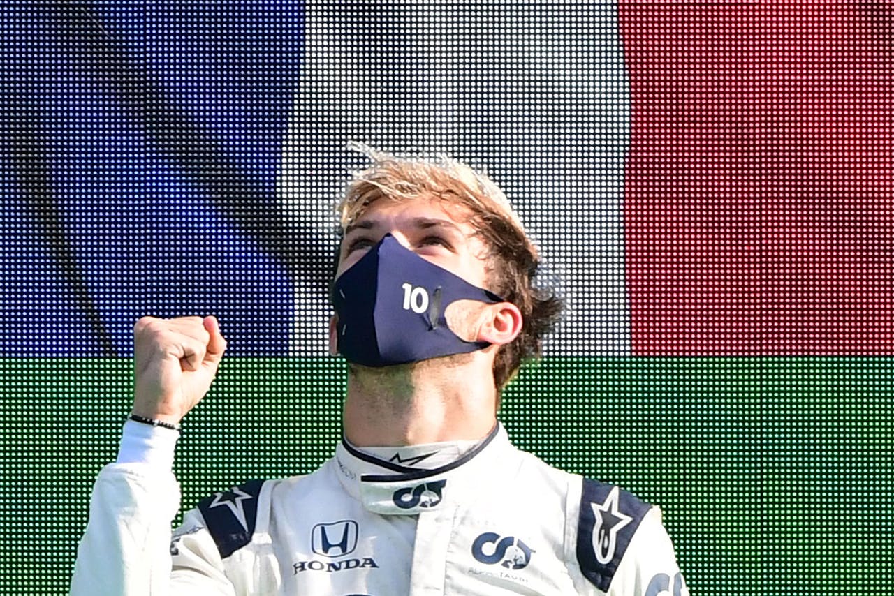 Pierre Gasly weet de eerste plaats te bemachtigen tijdens de Grand Prix in Italië