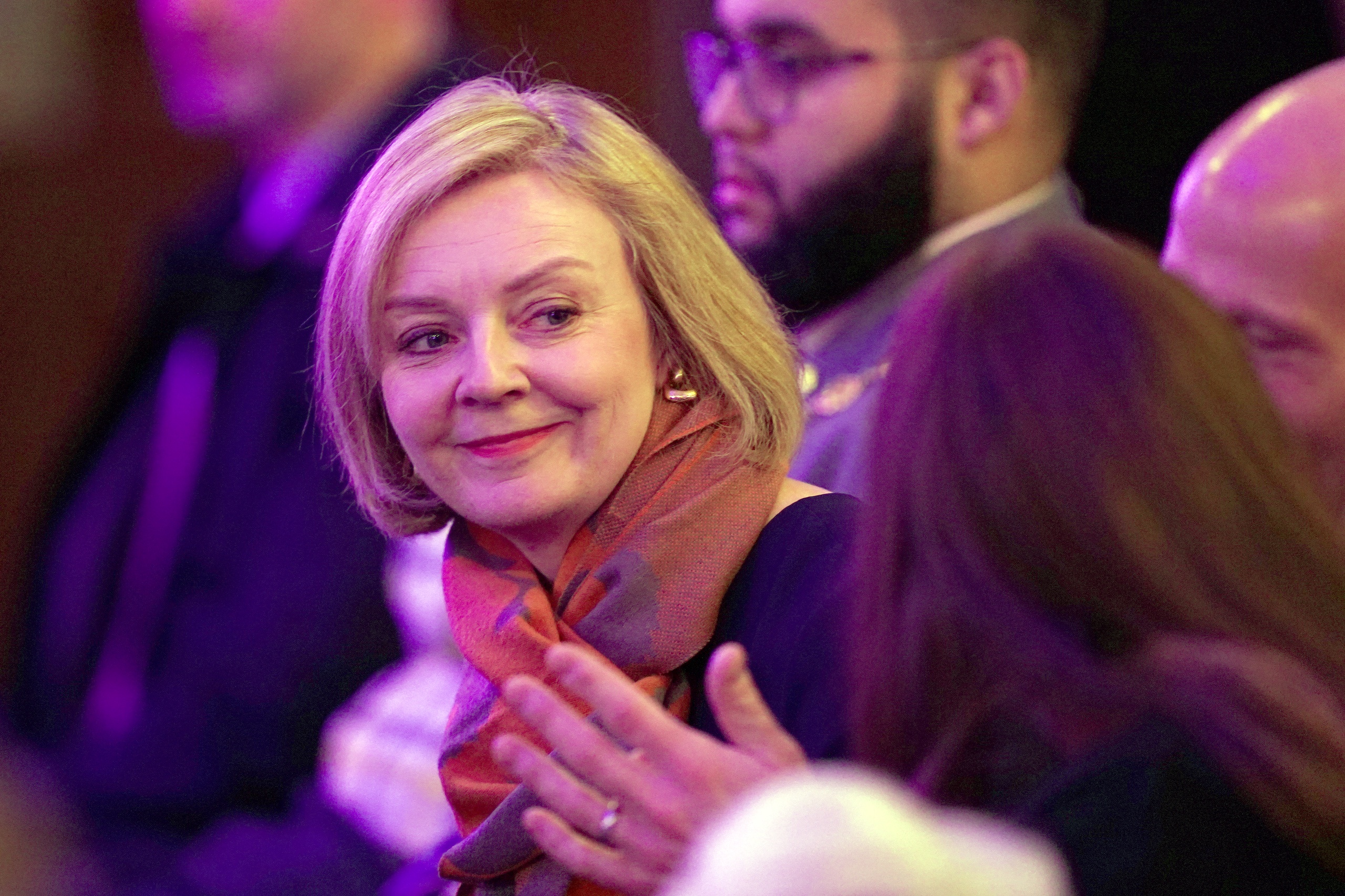 Former Prime Minister Liz Truss at a memorial service at St John's Smith Square in London ahead of Holocaust Remembrance Day.  Date of shooting: Wednesday 25 January 2023.