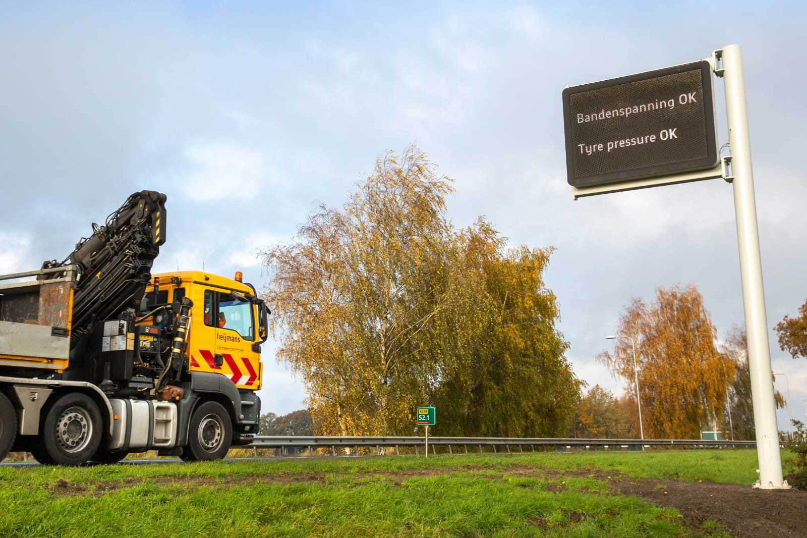 De slimme bandenspanningsmeter op de N279 bij Veghel
