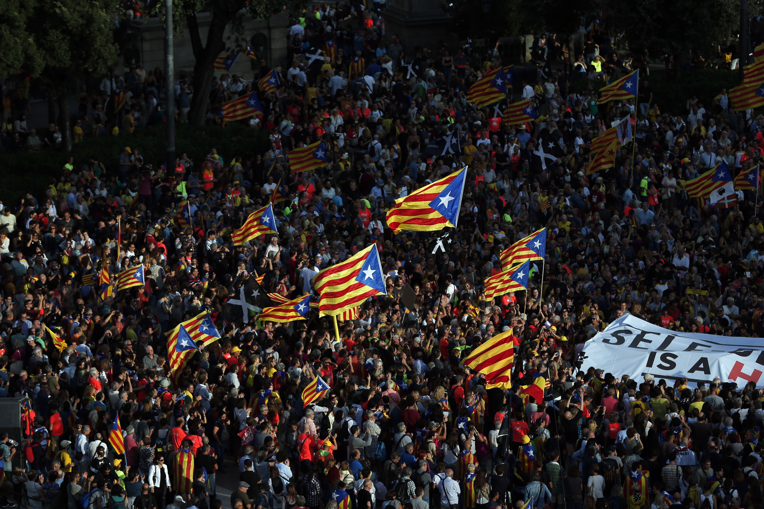 Demonstratie in Barcelona, 1 oktober 2018.