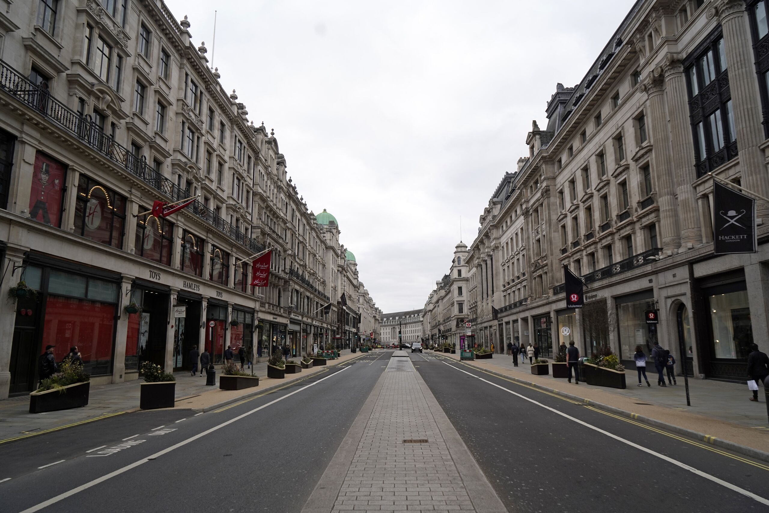 Een lege straat in Londen