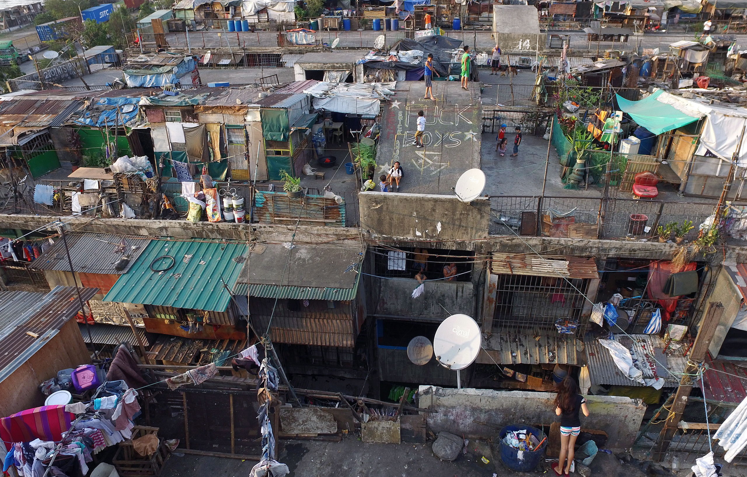 Sloppenwijk in de Filipijnse hoofdstad Manila 