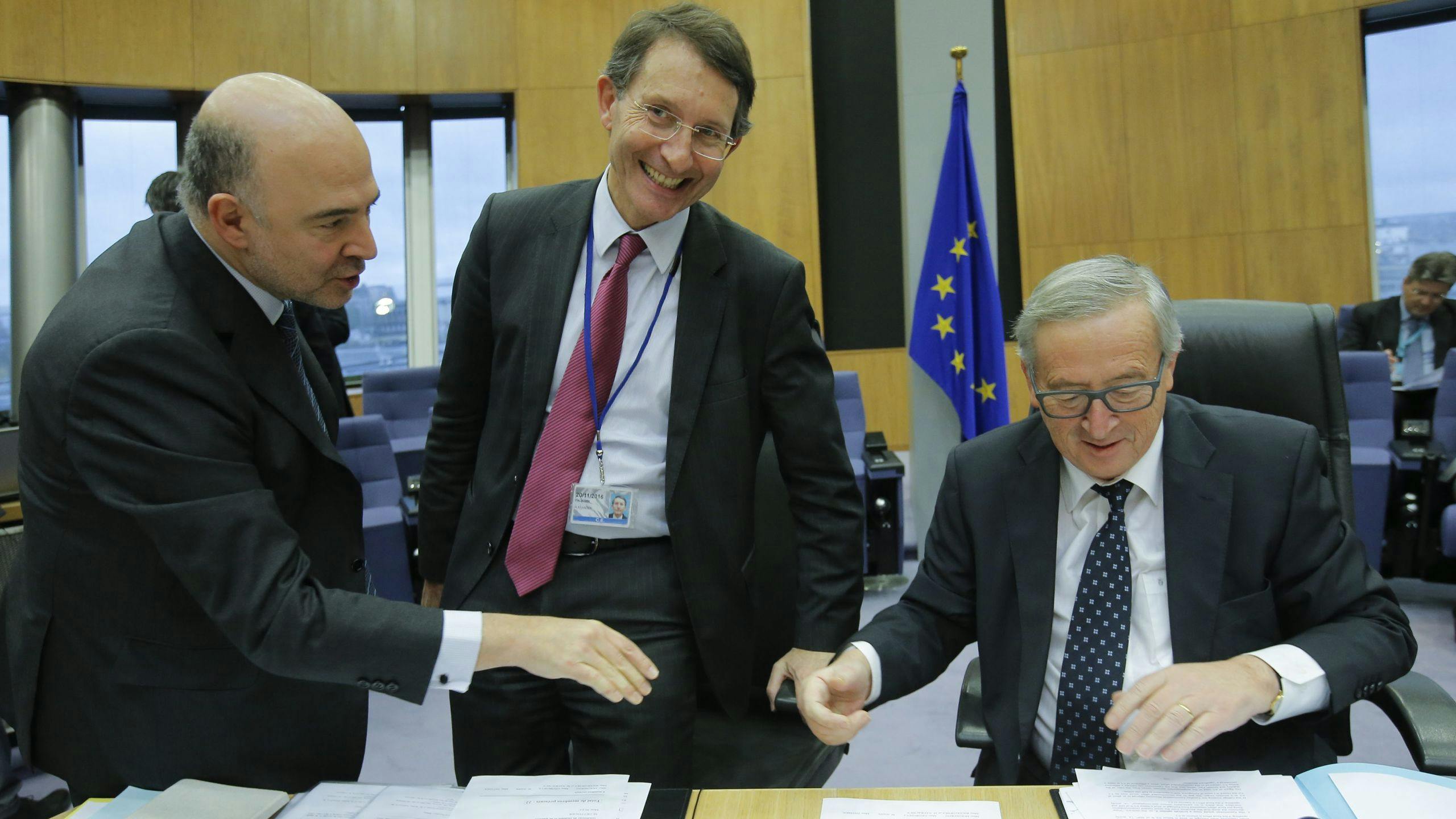 Alexander Italianer (midden), naast  Jean Claude Juncker (rechts)