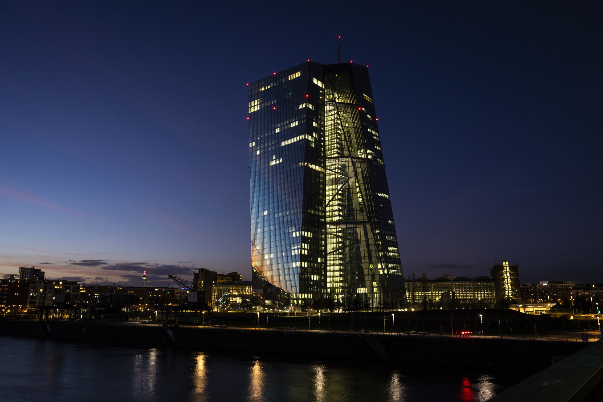 De Europese Centrale Bank (ECB) te Frankfurt 