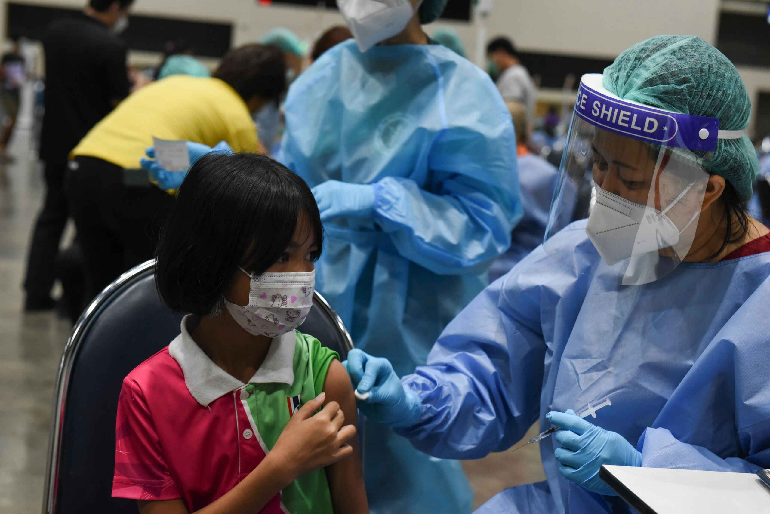 Vaccinaties in Nonthaburi, Thailand 