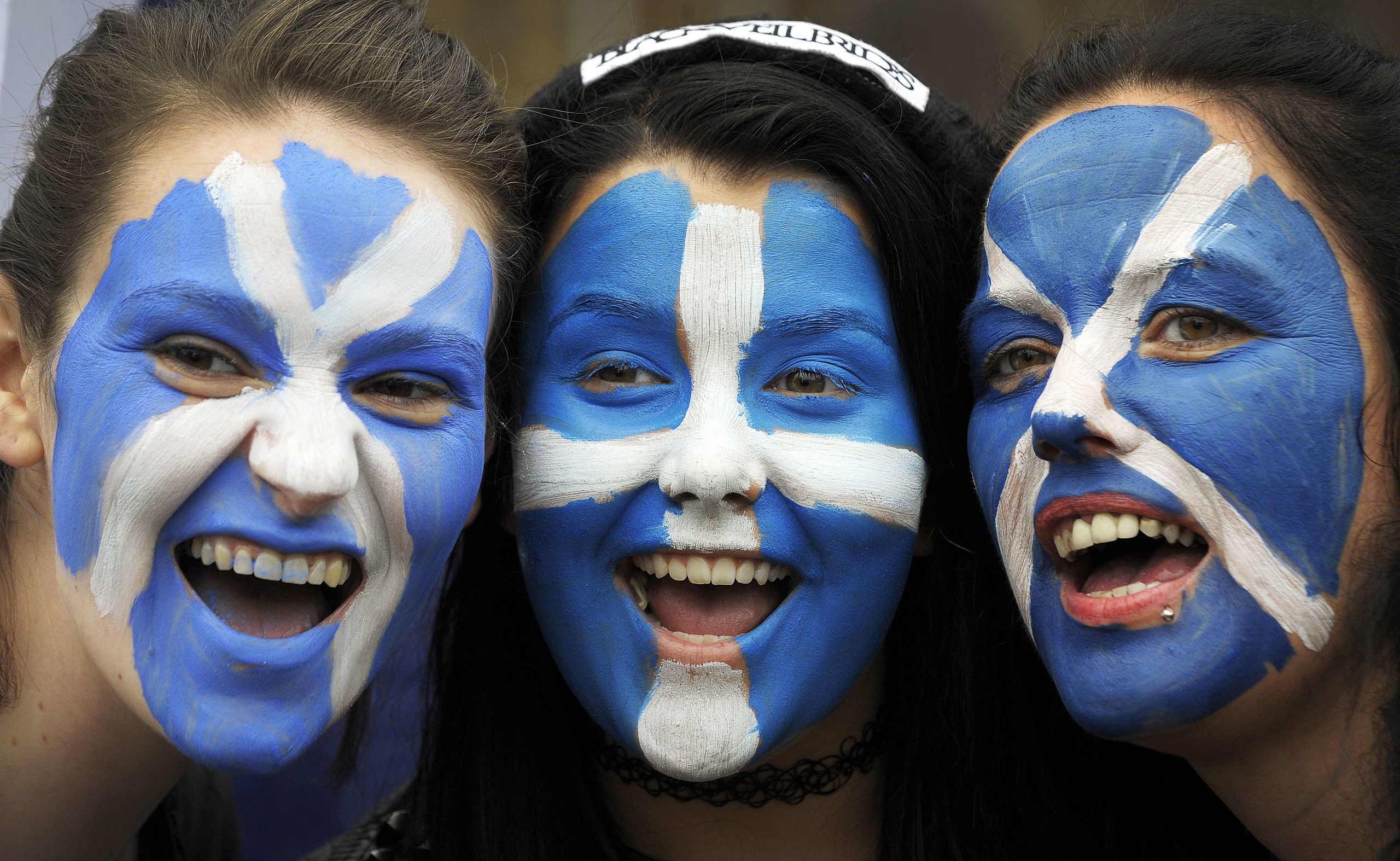 Voorstanders van Schotse onafhankelijkheid tijdens een bijeenkomst in Glasgow in 2015