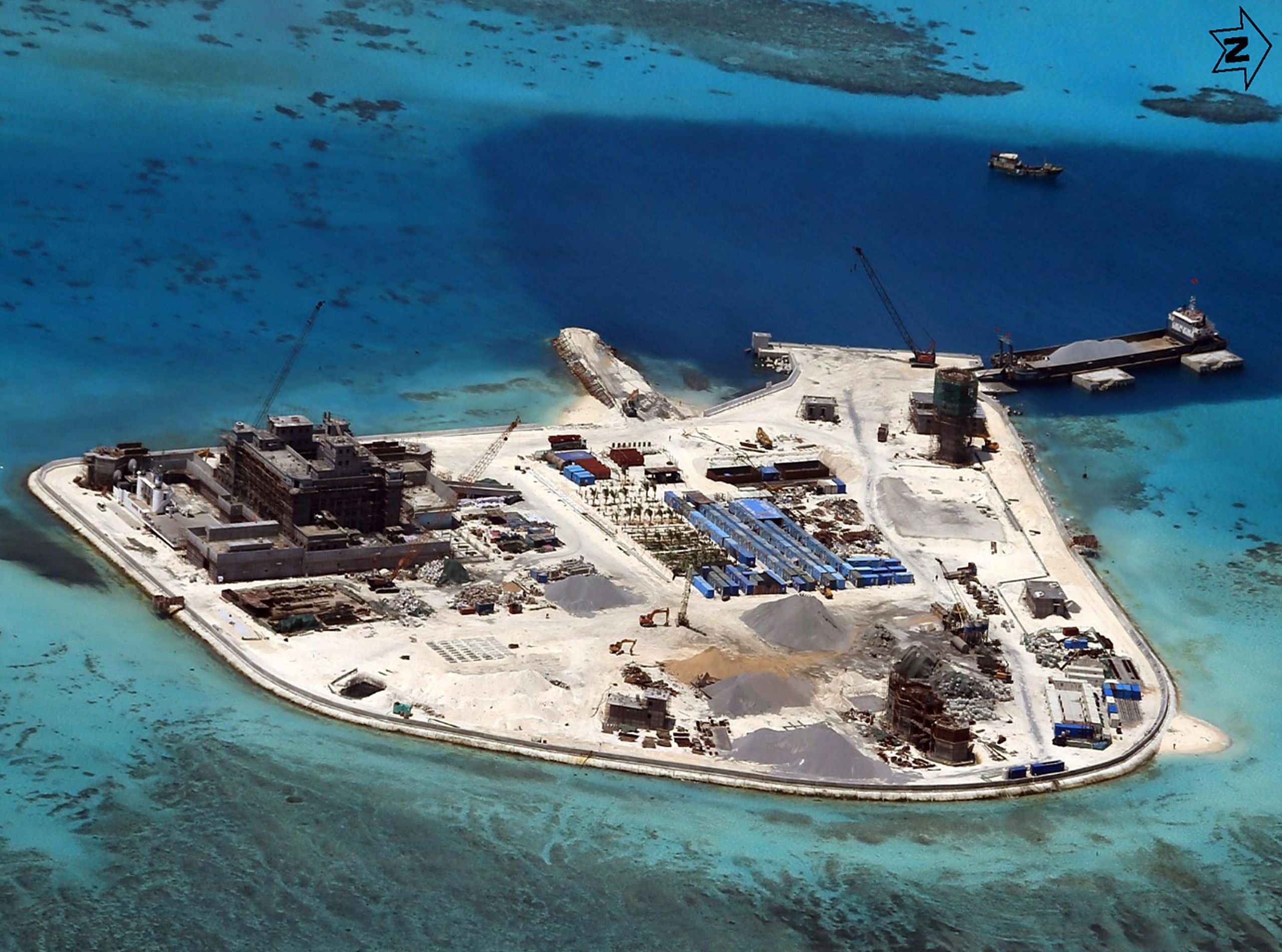 Chinese bouwwerkzaamheden op de Spratley-eilanden