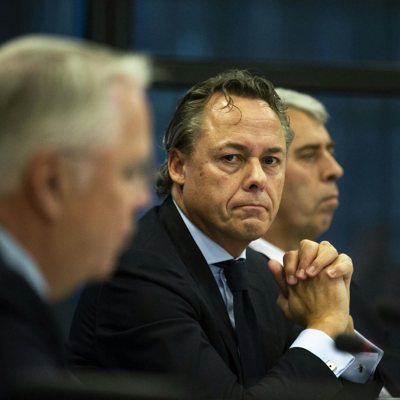 ING-topman Ralph Hamers bij een rondetafelgesprek in de Tweede Kamer over de stand van zaken in de financiele sector.