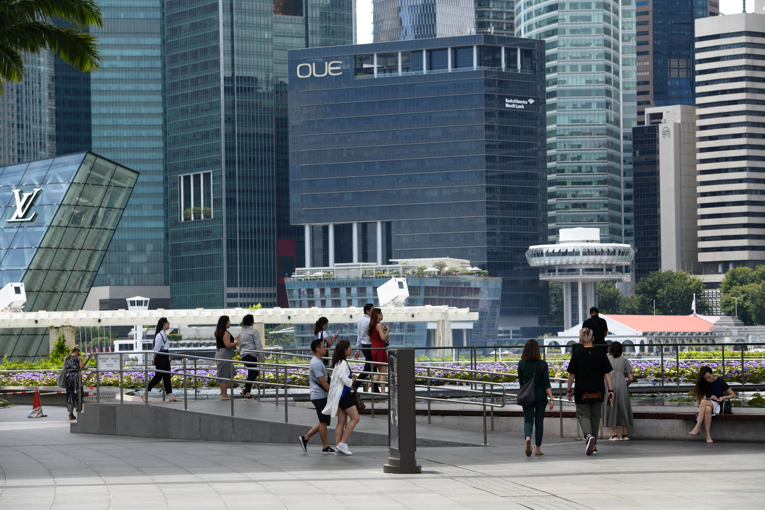 Het zakendistrict van Singapore