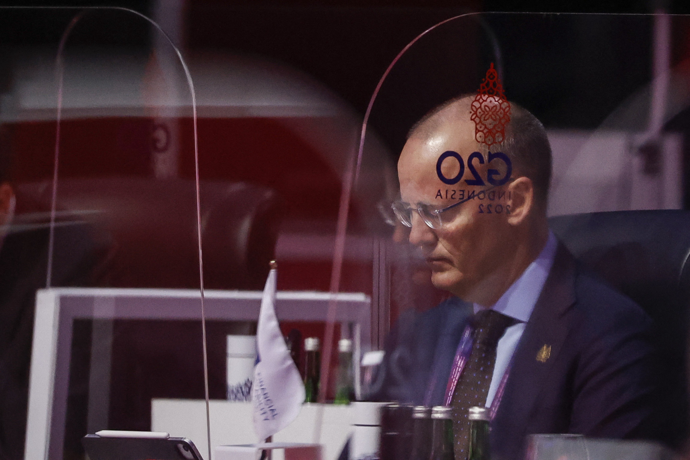 Voorzitter KLaas Knot van de Financial Stability Board (FSB) bij de openingsceremonie van de G20 in Jakarta op 1 februari 2022. 