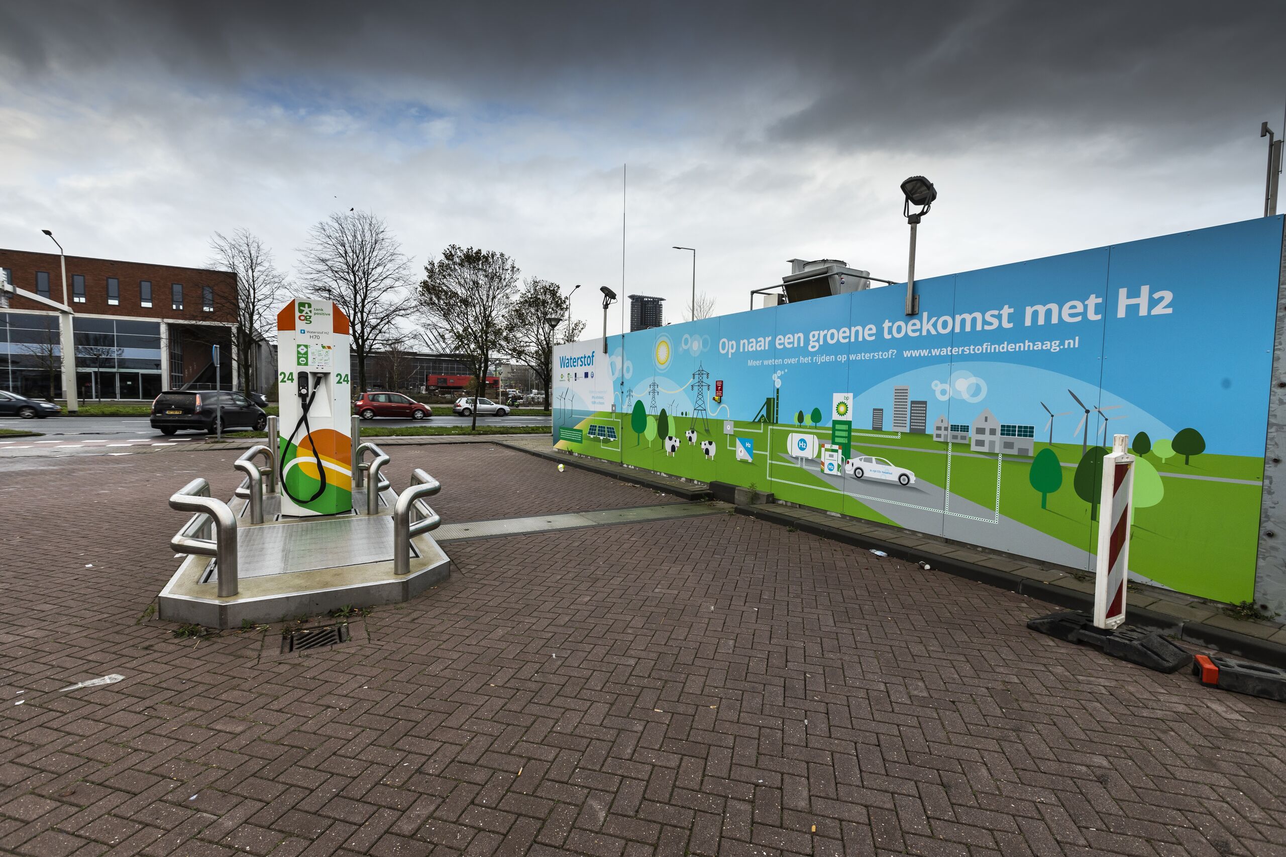 Een waterstoftankstation in Den Haag.