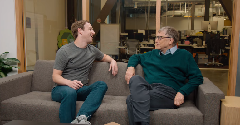 Mark Zuckerberg en Bill Gates