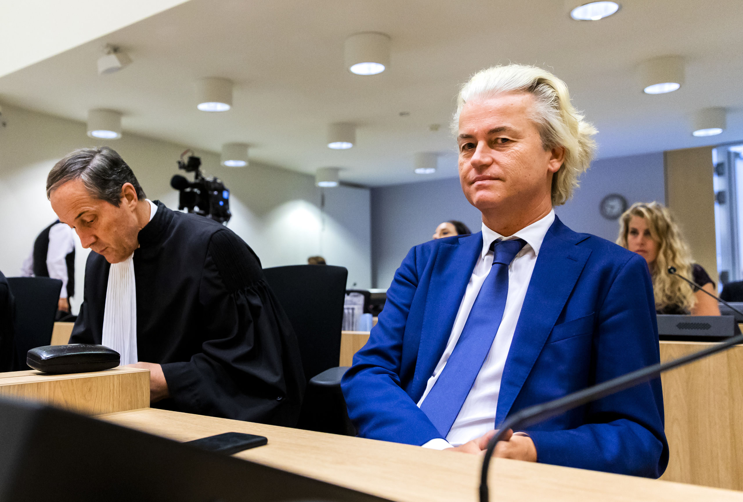 Advocaat Geert-Jan Knoops en PVV-leider Geert Wilders 
