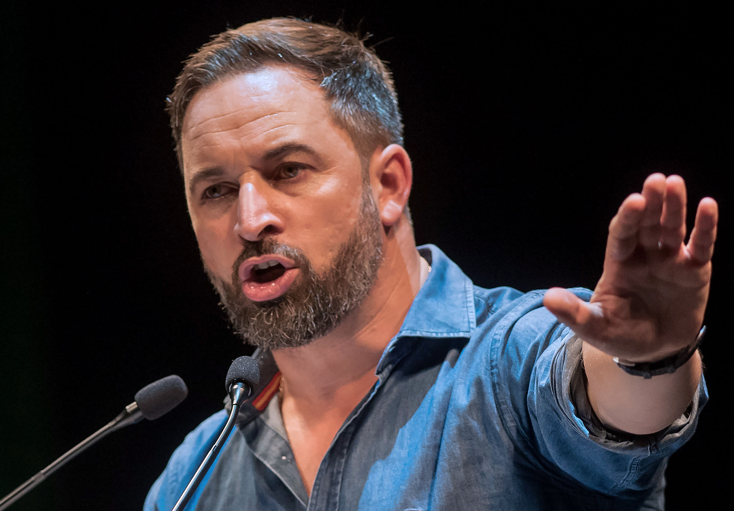 Vox-voorman Santiago Abascal: waarschijnlijk goed voor meer dan 40 zetels