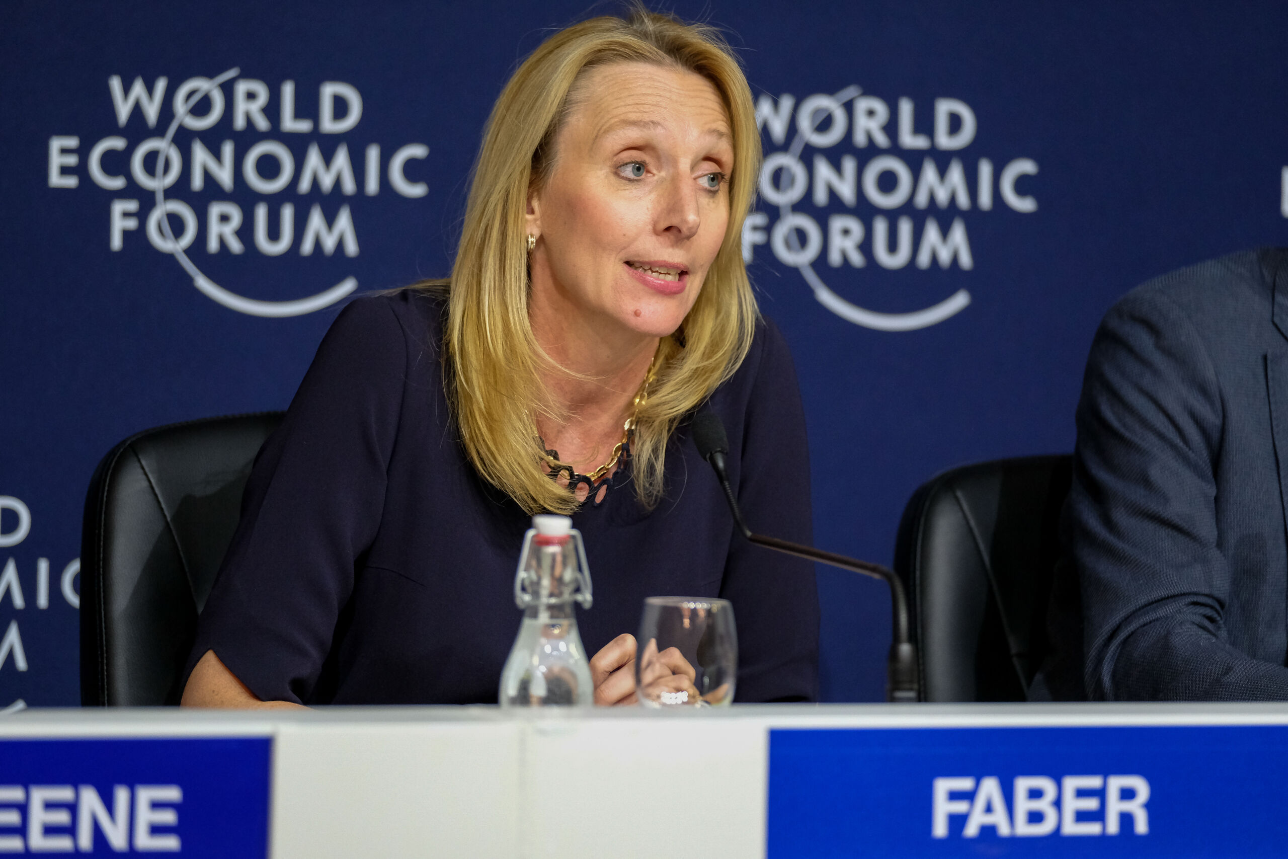 Unilever-topvrouw Hanneke Faber op het World Economic Forum