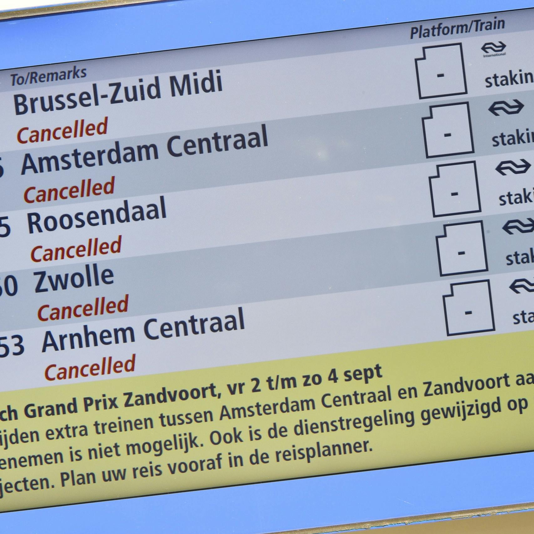 NS-personeel gaat opnieuw staken, drie nieuwe dagen aangekondigd