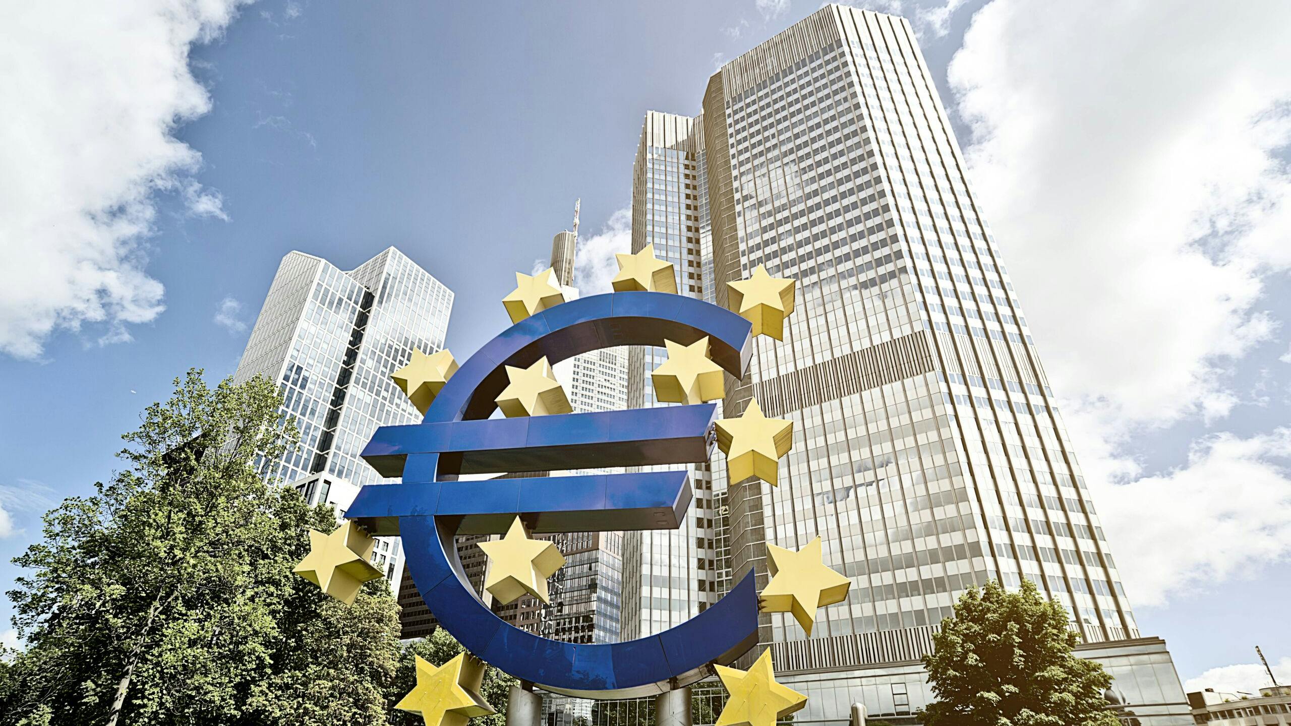 Het hoofdkwartier van de Europese Centrale Bank.