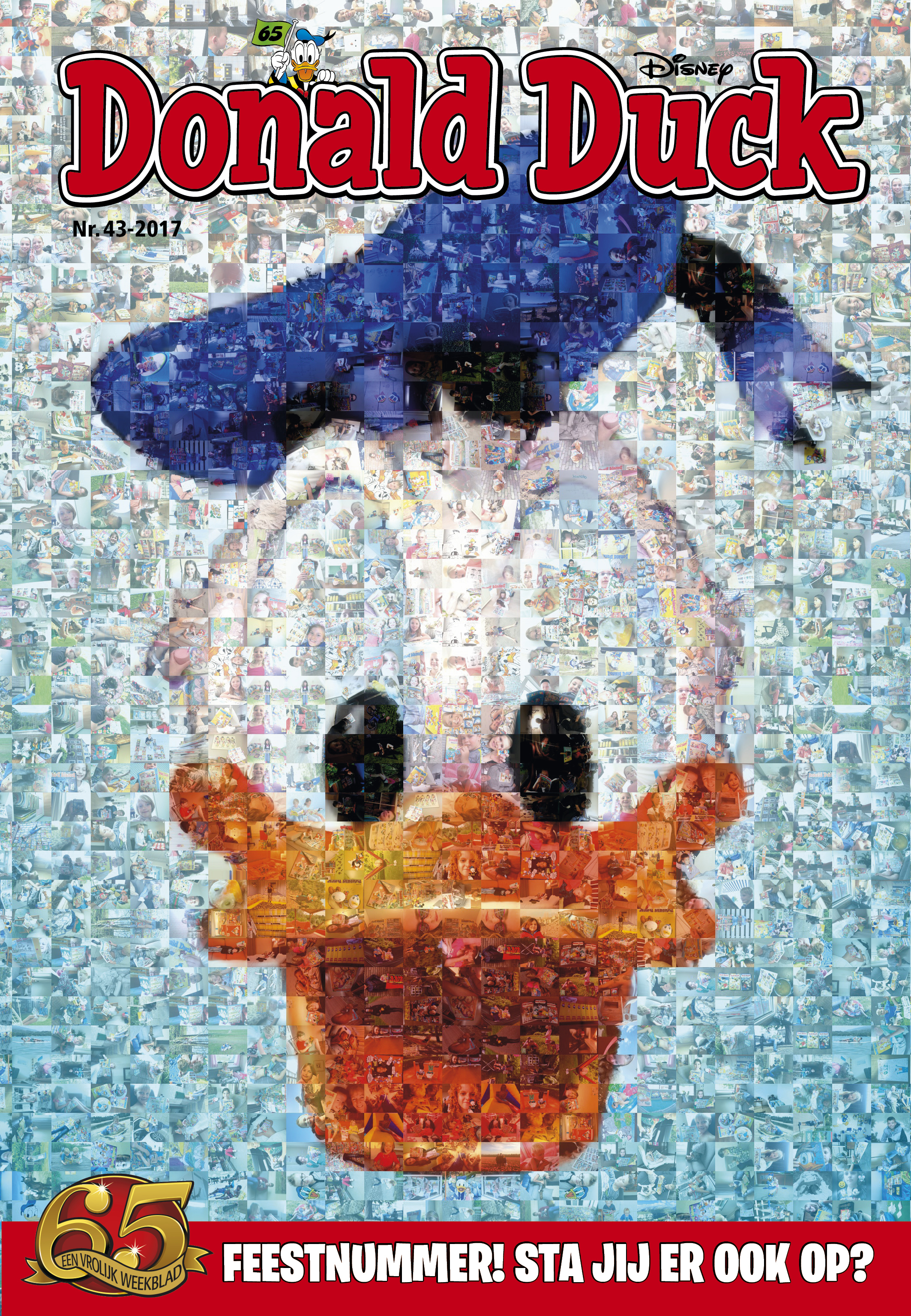De cover van de jubilieumeditie, opgebouwd uit allemaal kleine foto's.