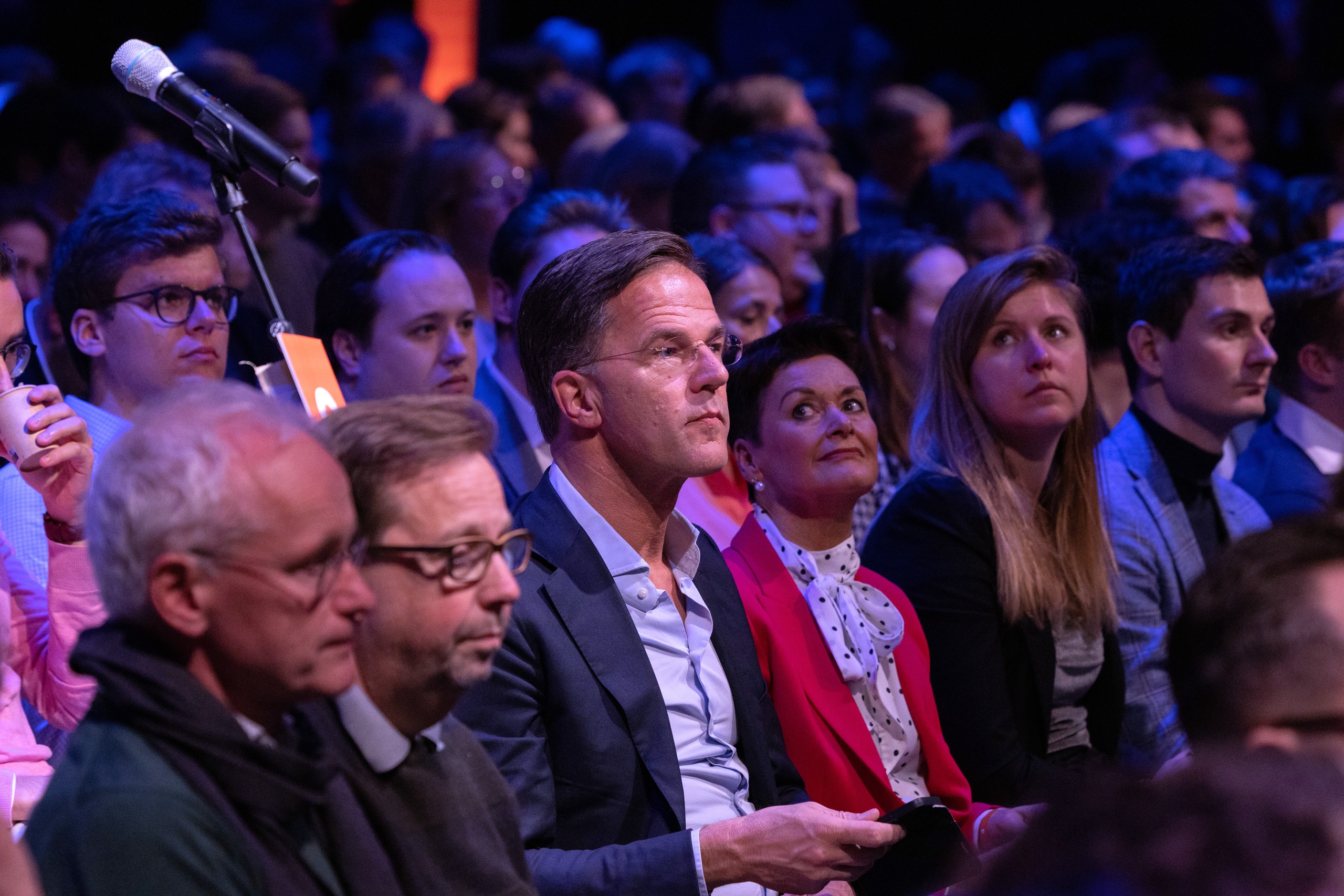 Premier Rutte op het VVD-congres.