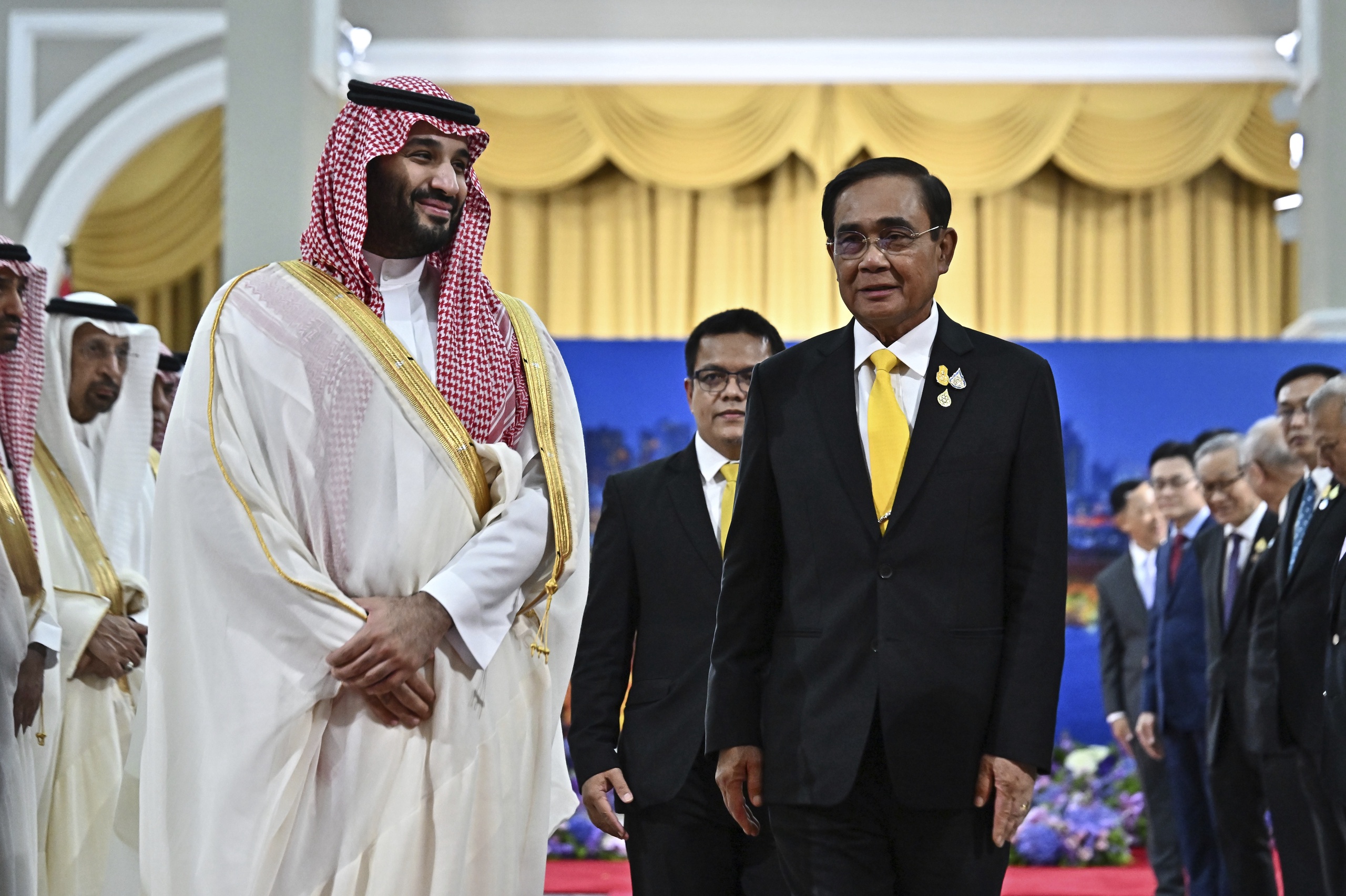 Mohammad bin Salman en de Thaise premier Prayuth Chan-o-Cha