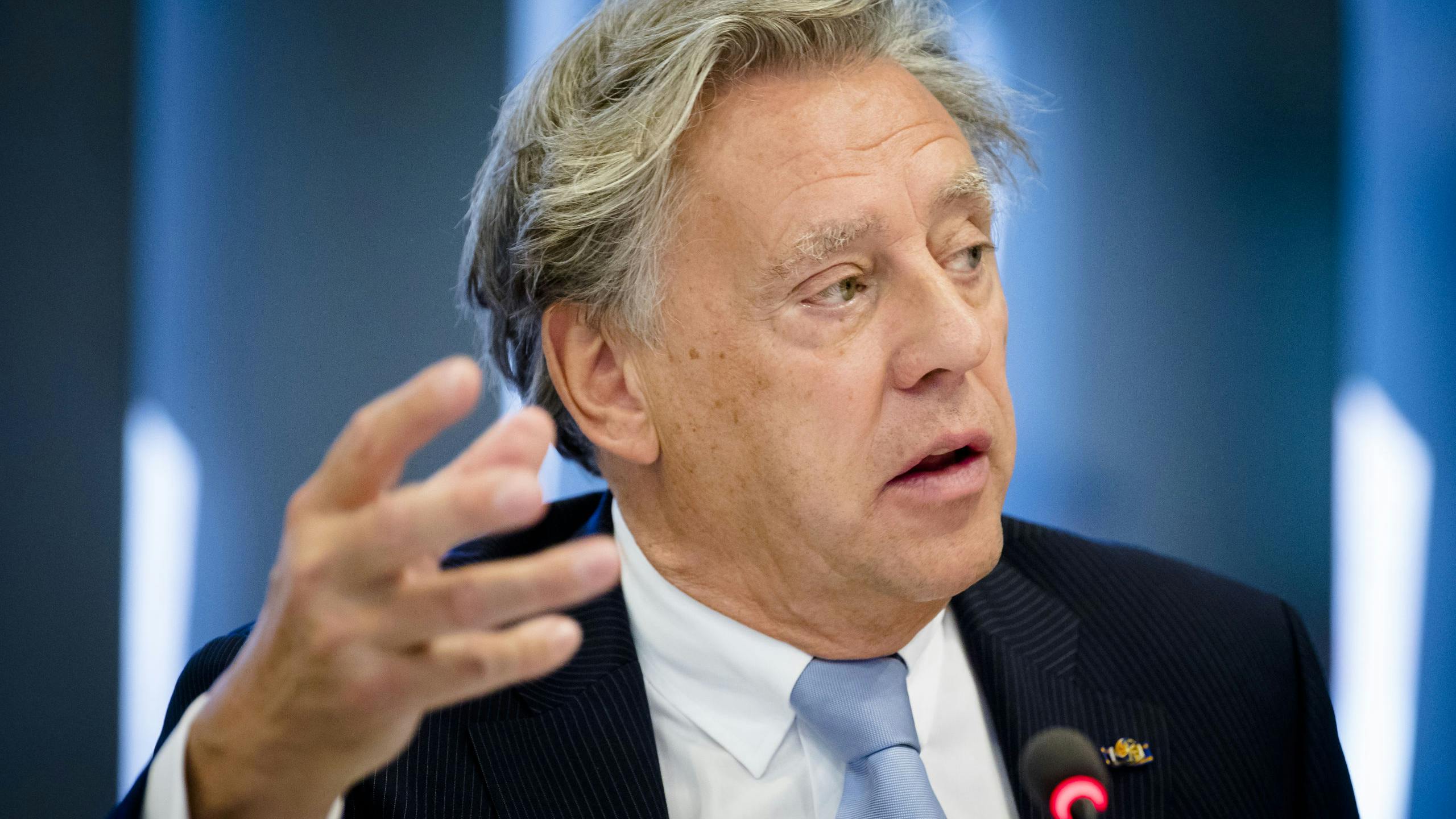 2018-06-14 14:15:56 DEN HAAG - Ed Nijpels, voorzitter van het Klimaatberaad, tijdens een overleg in de Tweede Kamer. ANP BART MAAT